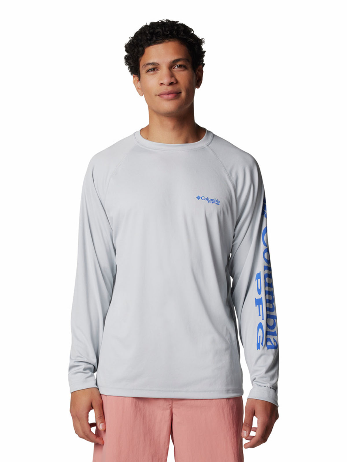 Polera Manga Larga Hombre Terminal Tackle Gris Cool Grey Columbia