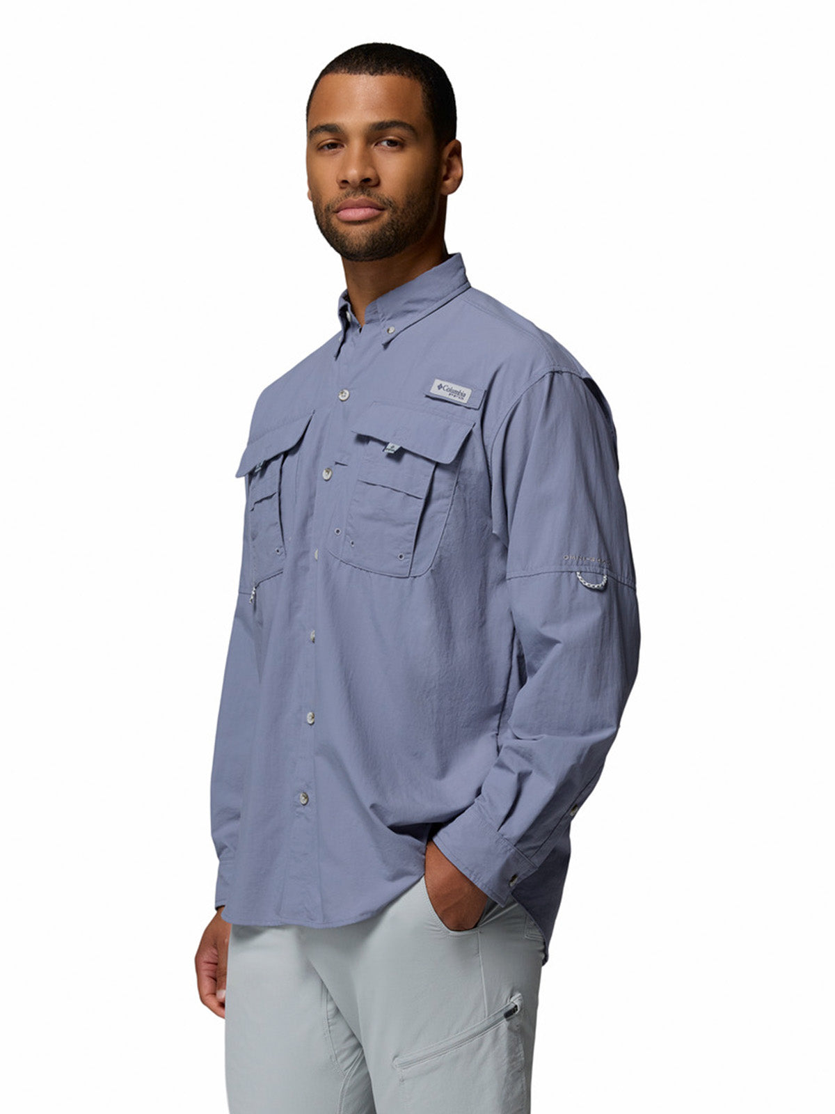 Camisa Manga Larga Hombre Bahama II Blanco New Moon Columbia