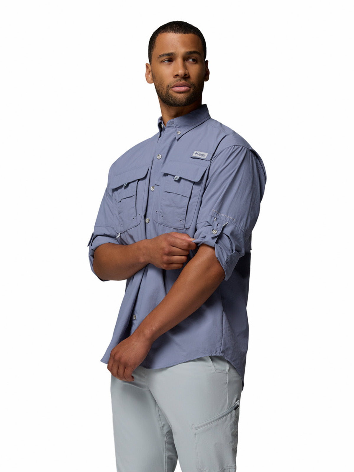 Camisa Manga Larga Hombre Bahama II Blanco New Moon Columbia