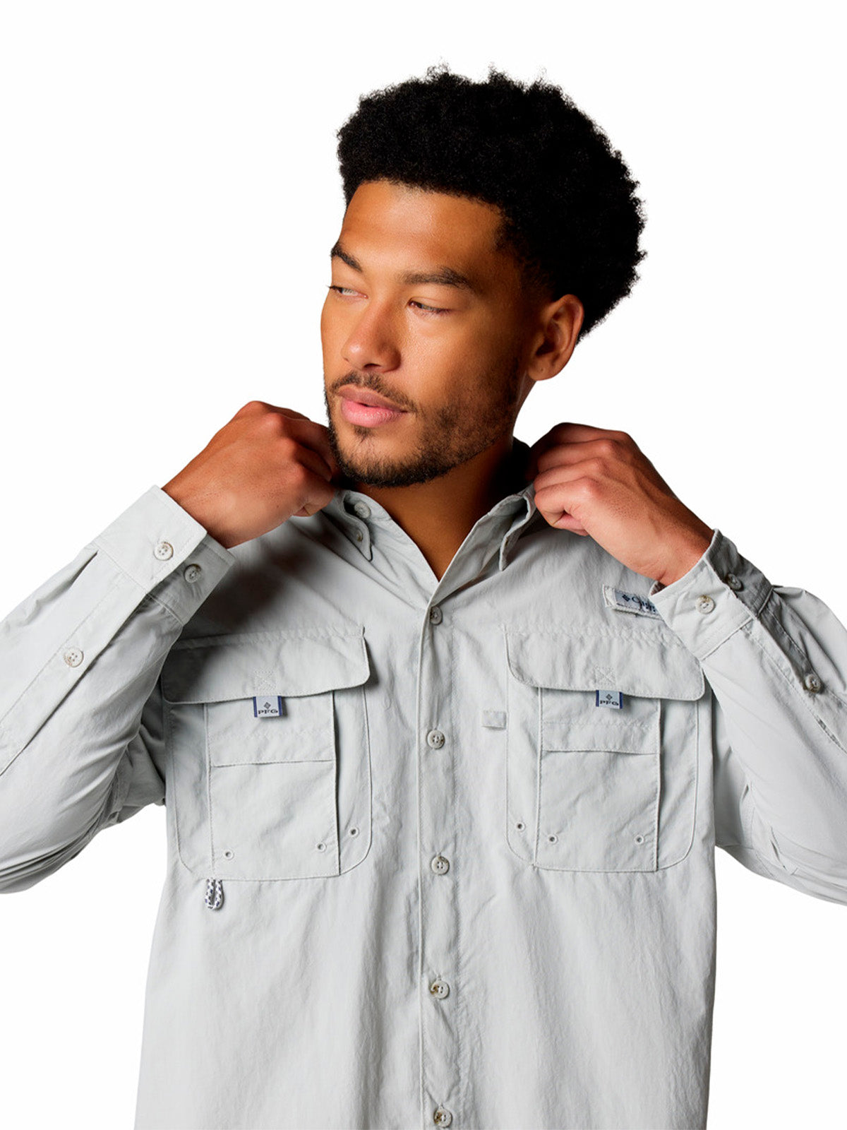 Camisa Manga Larga Hombre Bahama II Gris Columbia