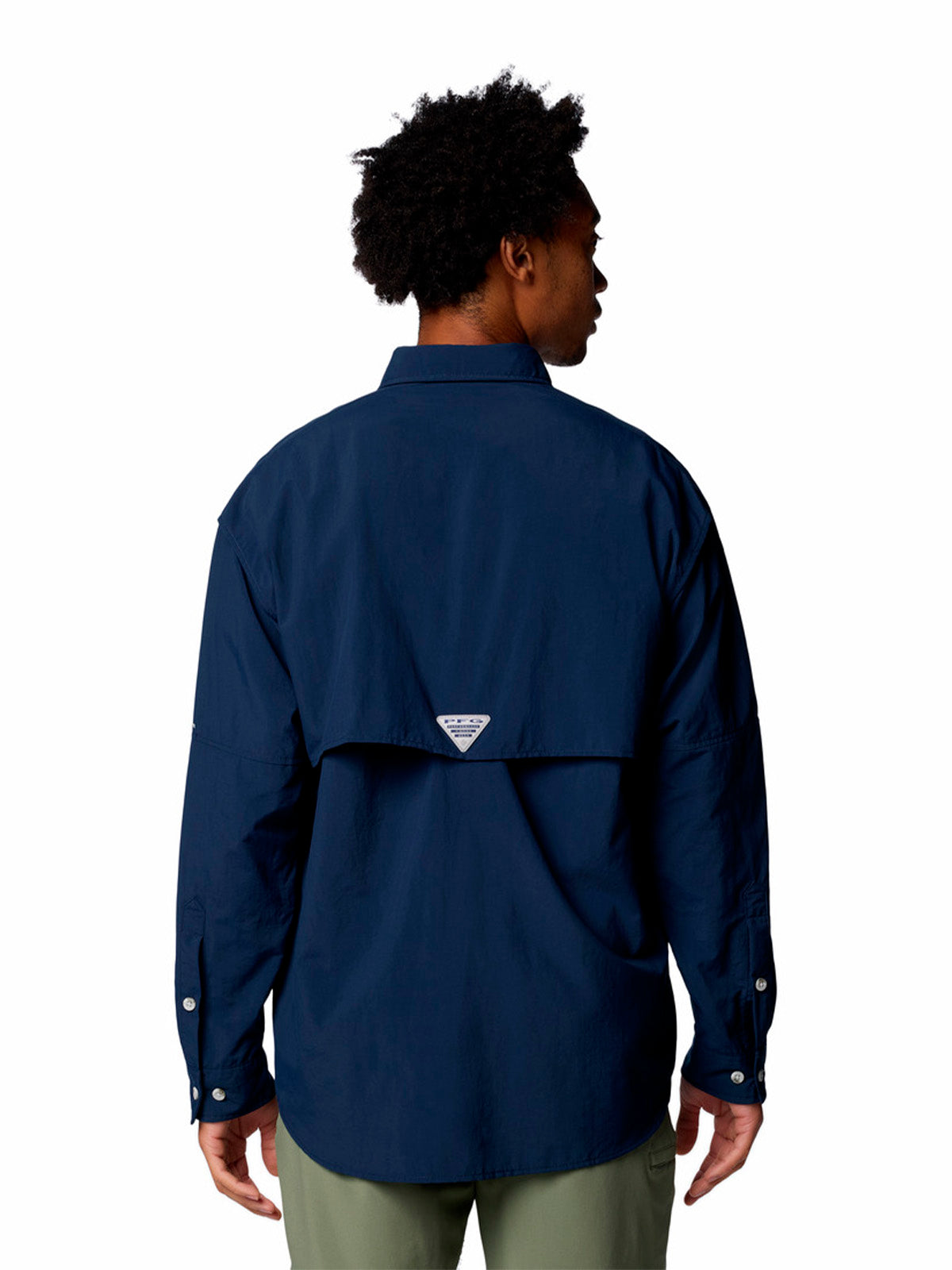 Camisa Manga Larga Hombre Bahama II Azul Columbia