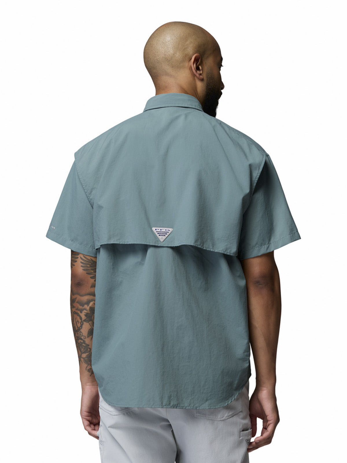 Camisa Manga Corta Hombre Bahama II Azul Columbia