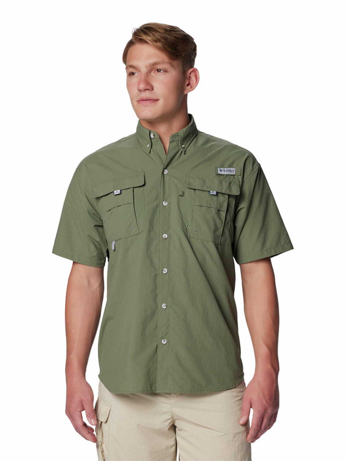 Camisa Manga Corta Hombre Bahama II Verde Columbia