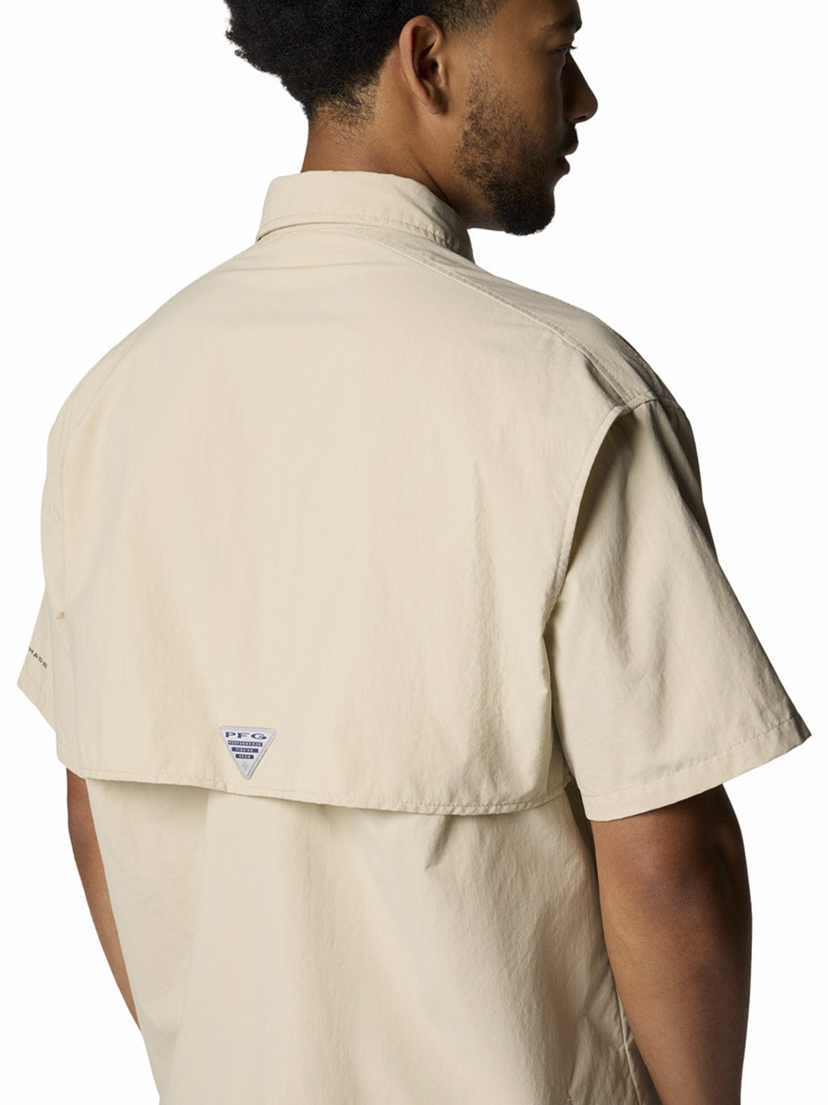 Camisa Manga Corta Hombre Bahama II Beige Columbia