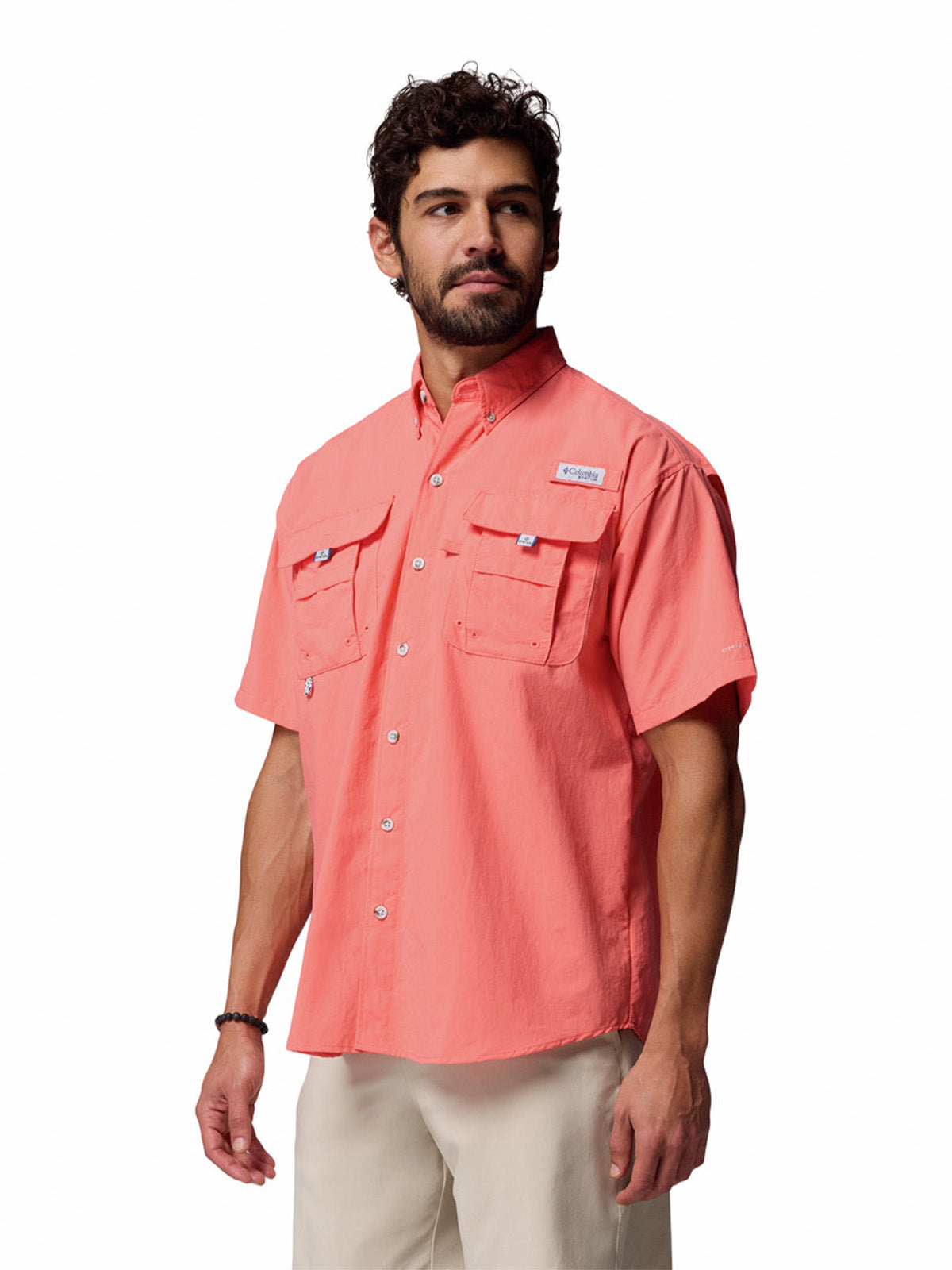 Camisa Manga Corta Hombre Bahama II Naranjo Columbia