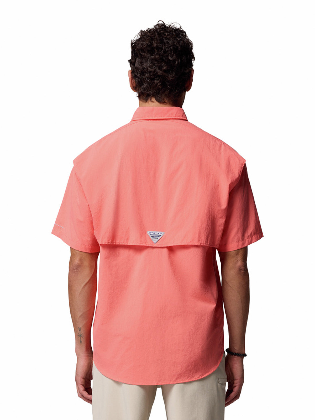 Camisa Manga Corta Hombre Bahama II Naranjo Columbia