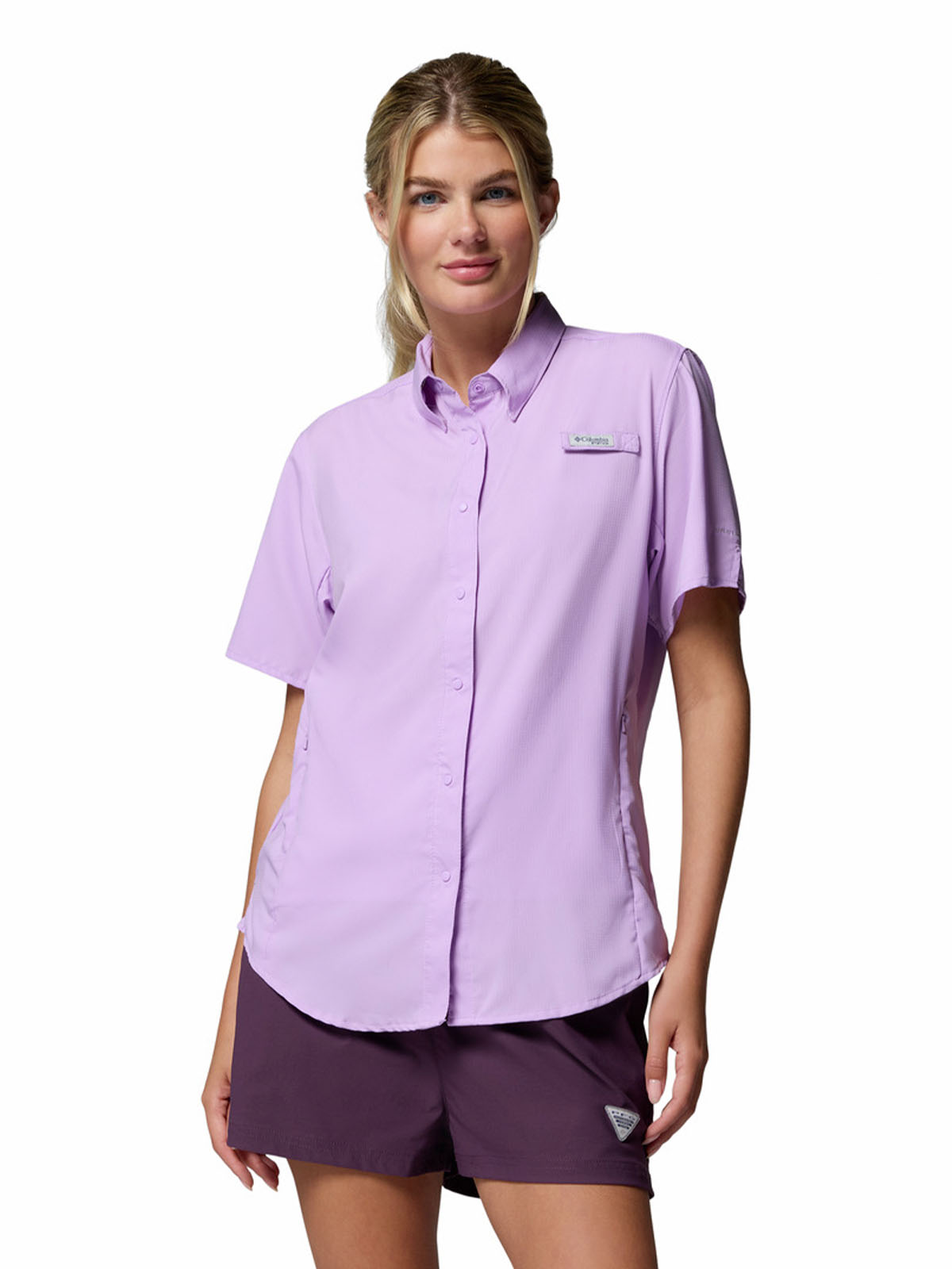 Blusa Manga Corta Mujer Tamiami II Morado Columbia