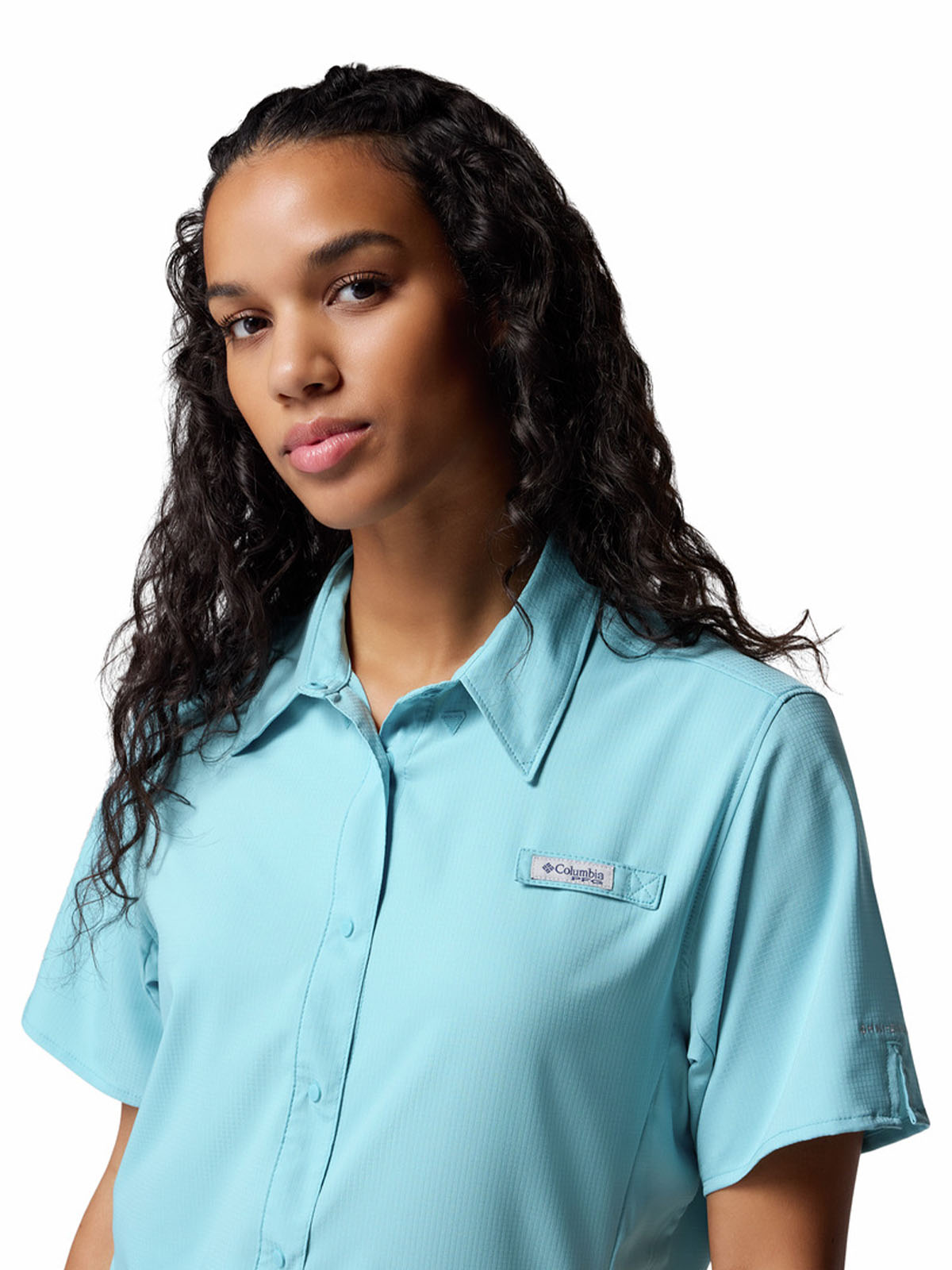 Blusa Manga Corta Mujer Tamiami II Azul Columbia