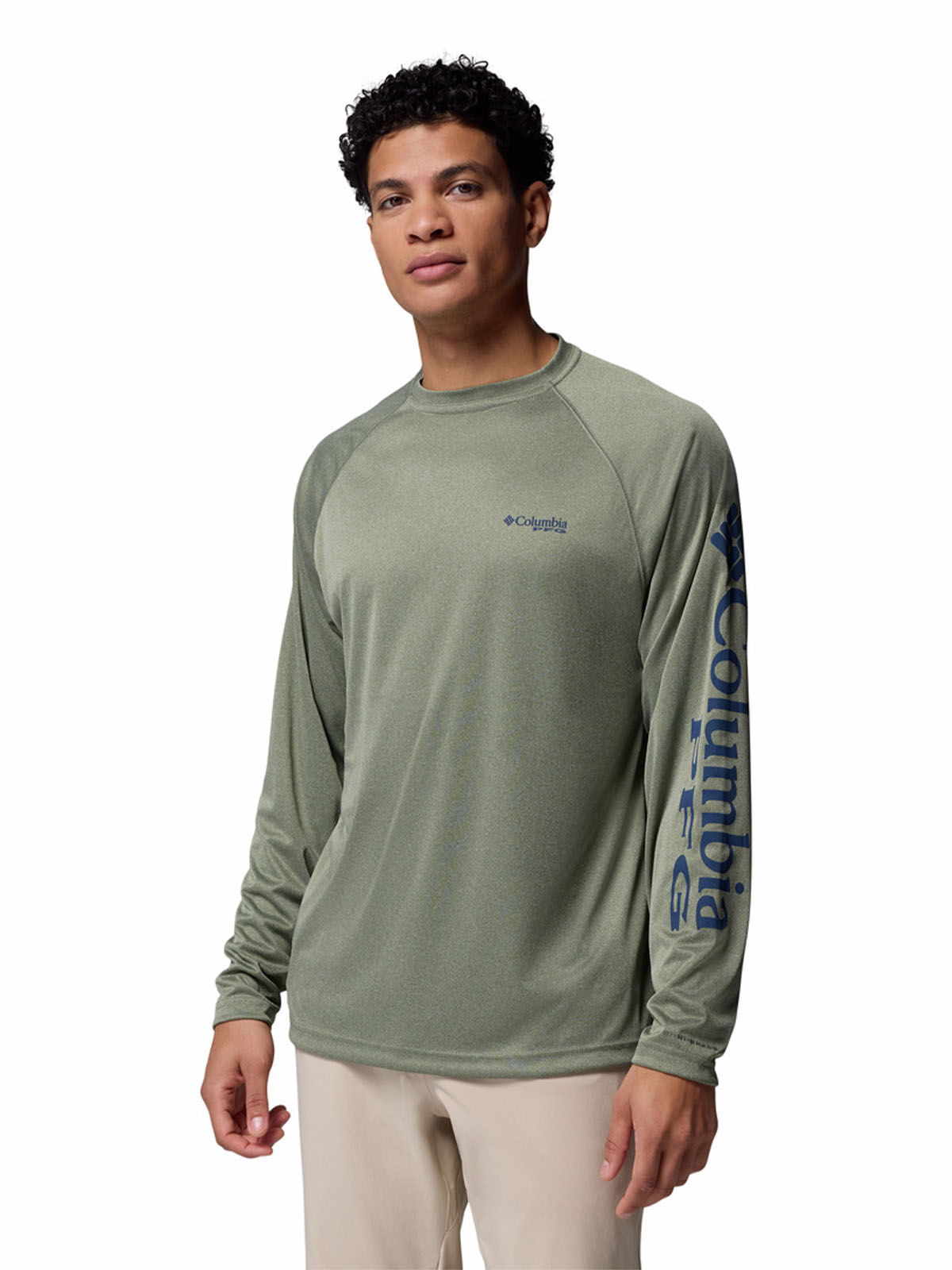 Polera Manga Larga Hombre Terminal Tackle Gris Columbia