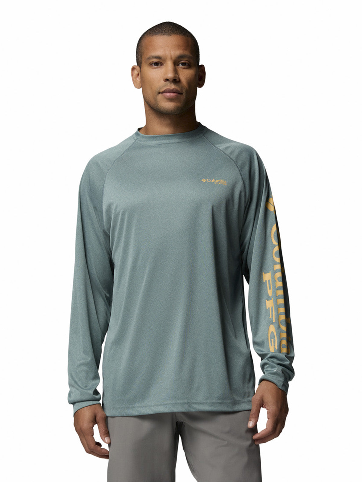 Polera Manga Larga Hombre Terminal Tackle Gris Columbia