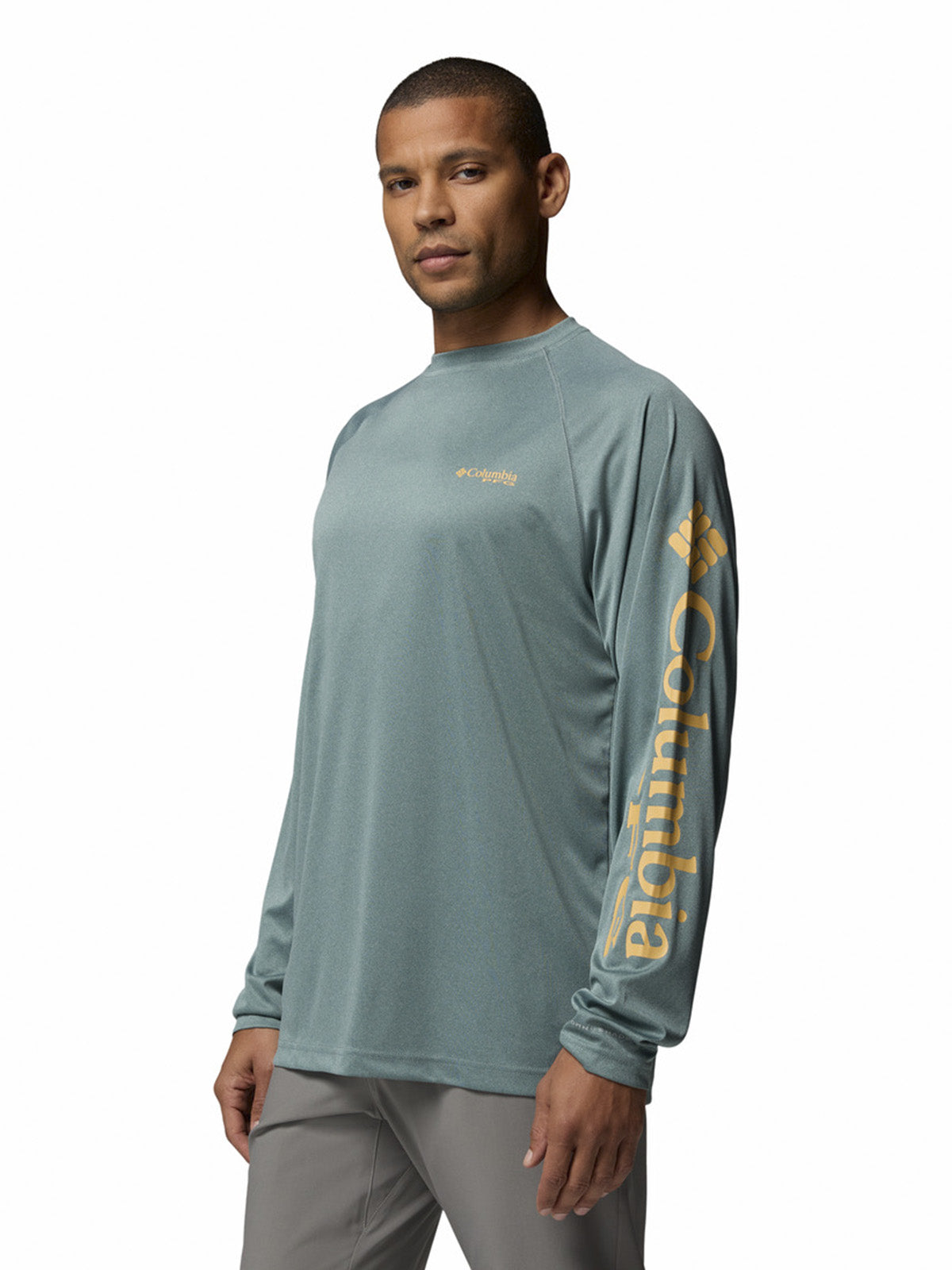 Polera Manga Larga Hombre Terminal Tackle Gris Columbia