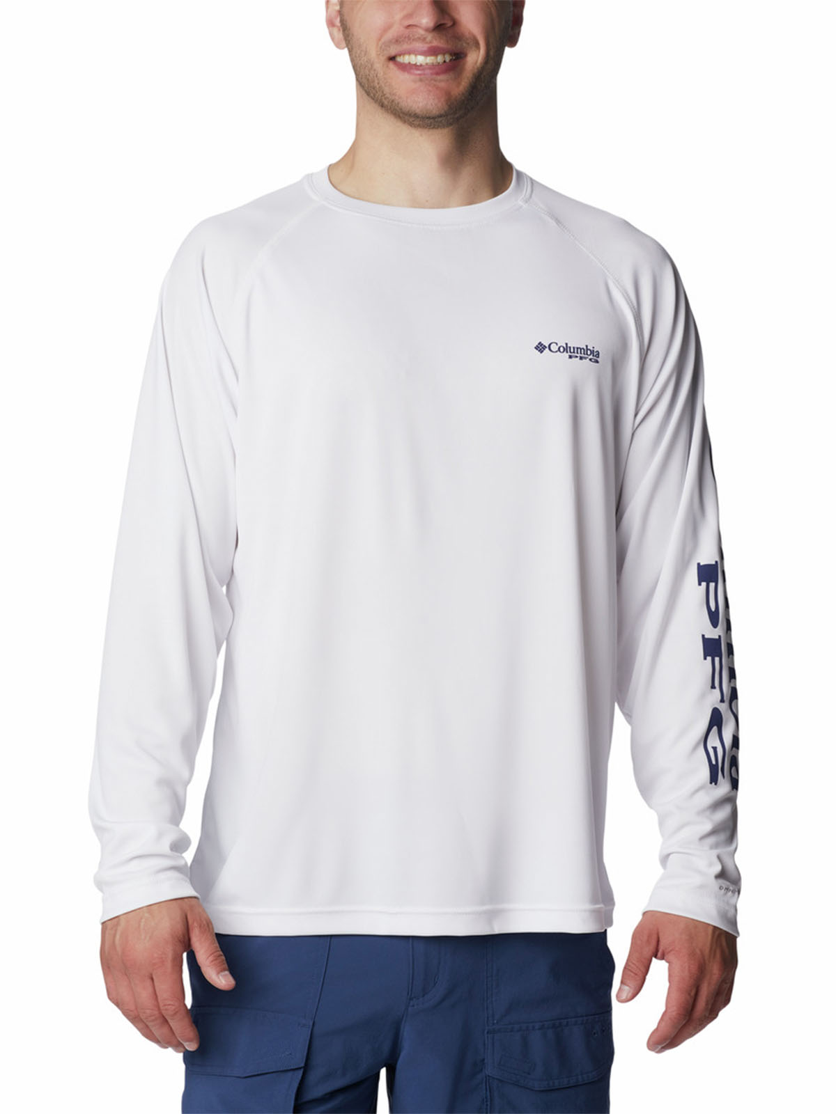 Polera Manga Larga Hombre Terminal Tackle Blanco Columbia