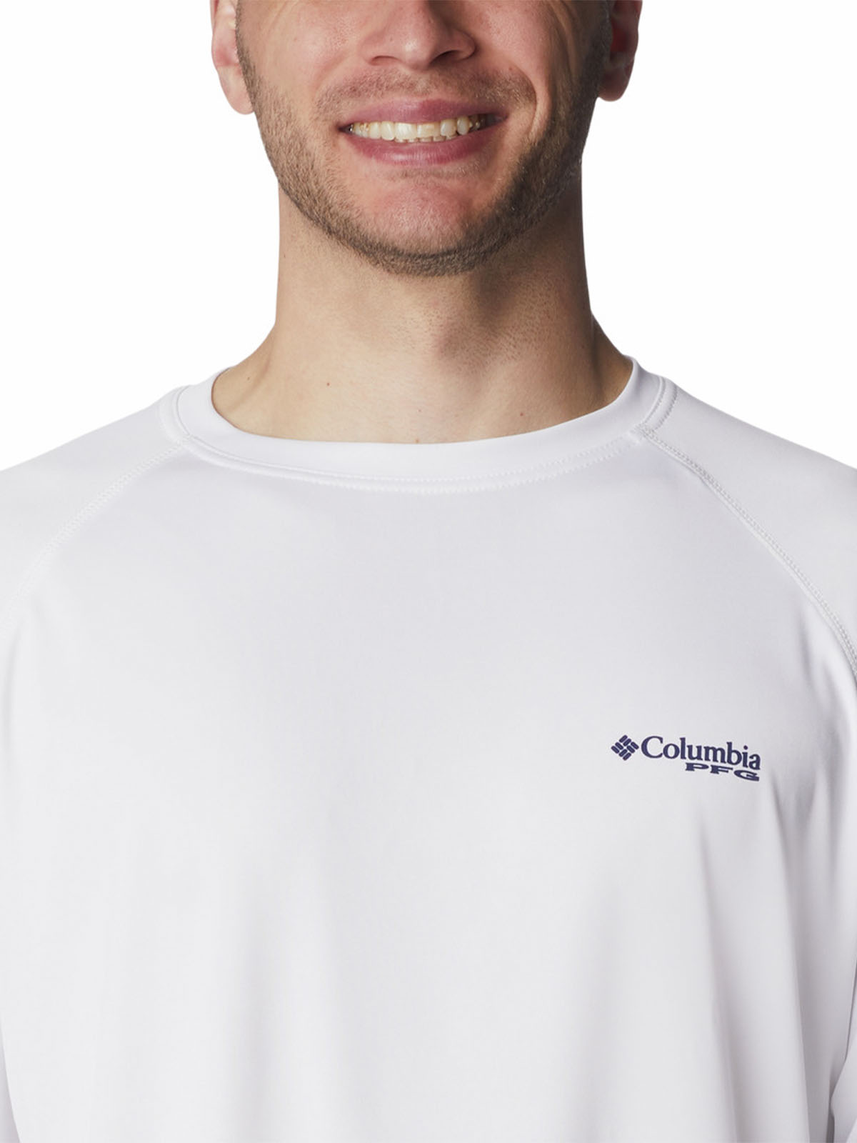 Polera Manga Larga Hombre Terminal Tackle Blanco Columbia