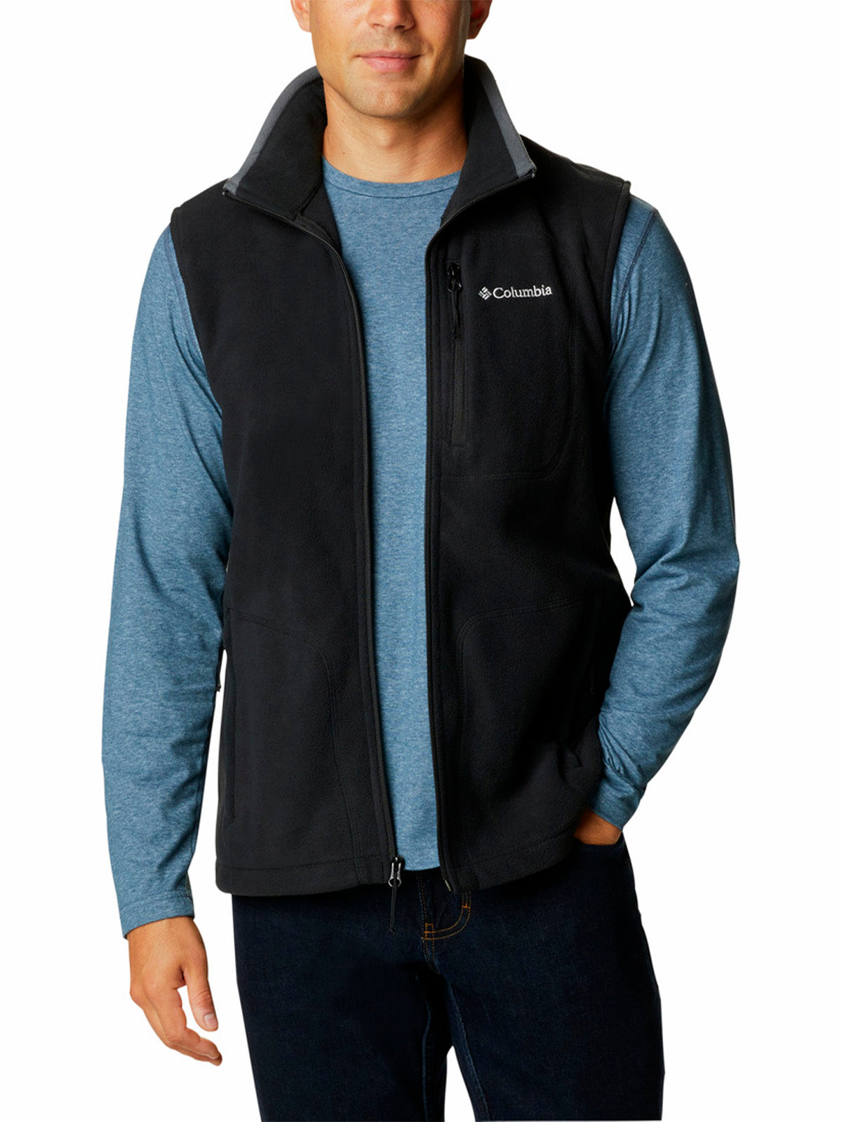 Polar Sin Mangas Hombre Fast Trek Negro Columbia