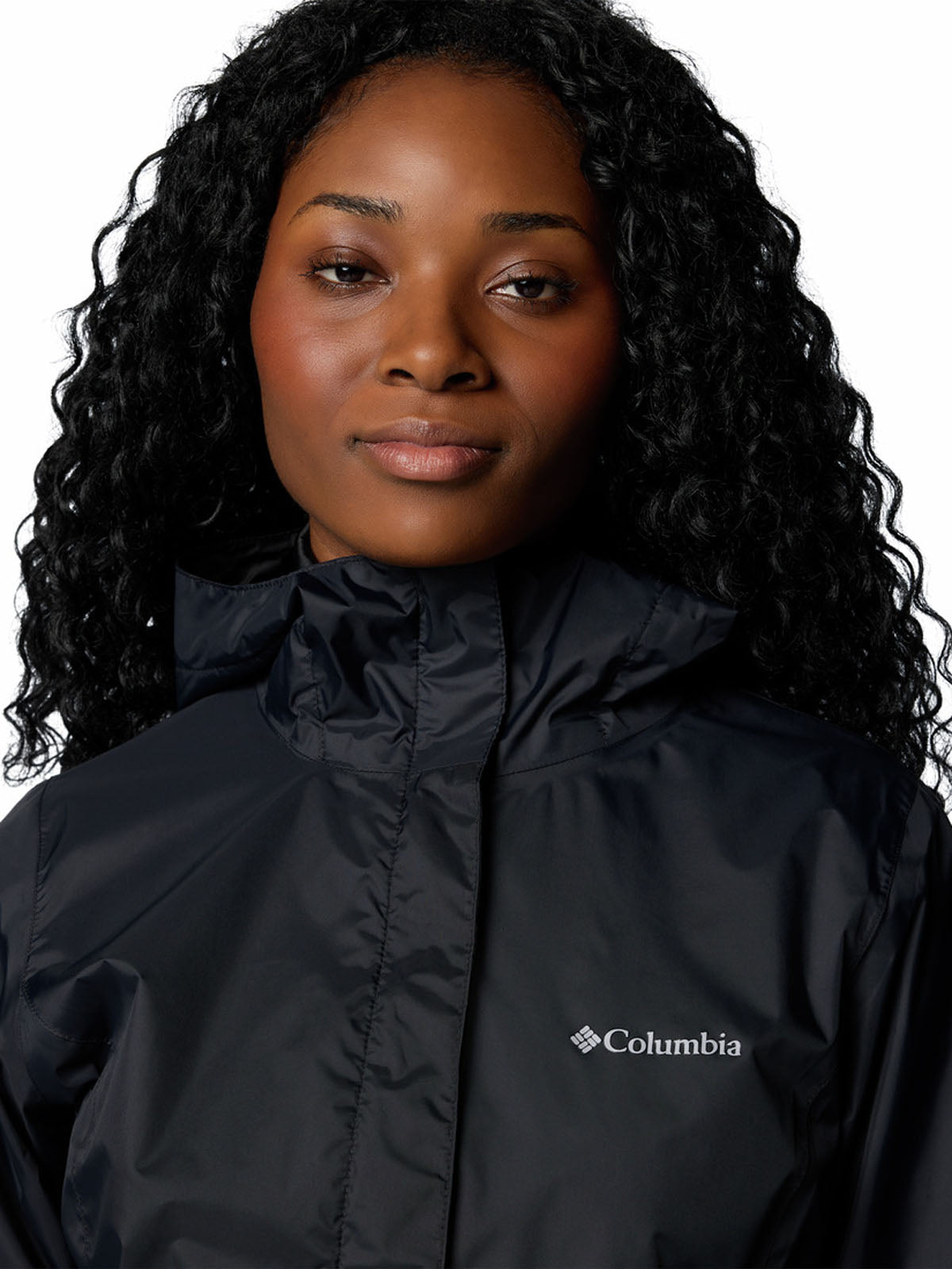 Cortaviento Mujer Arcadia II Negro Black Trail Running Columbia