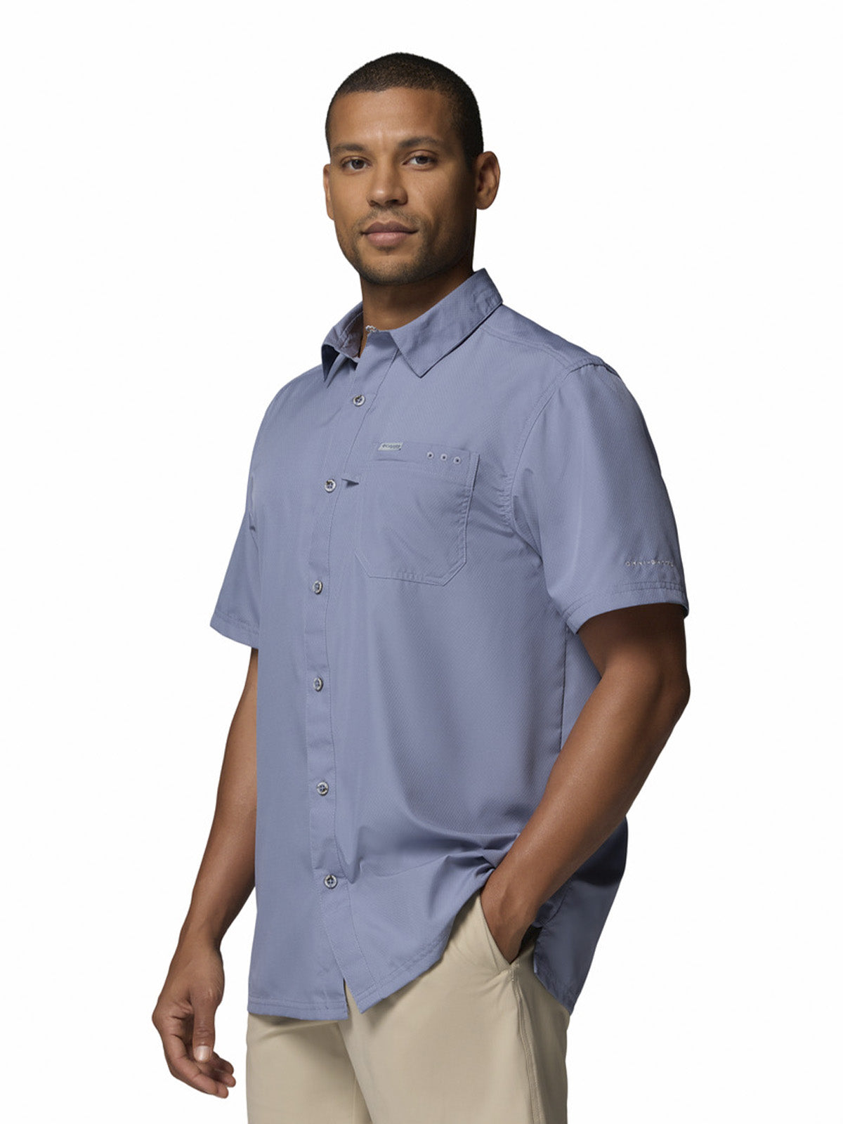 Camisa Manga Corta Hombre Slack Tide Camp Blanco Columbia
