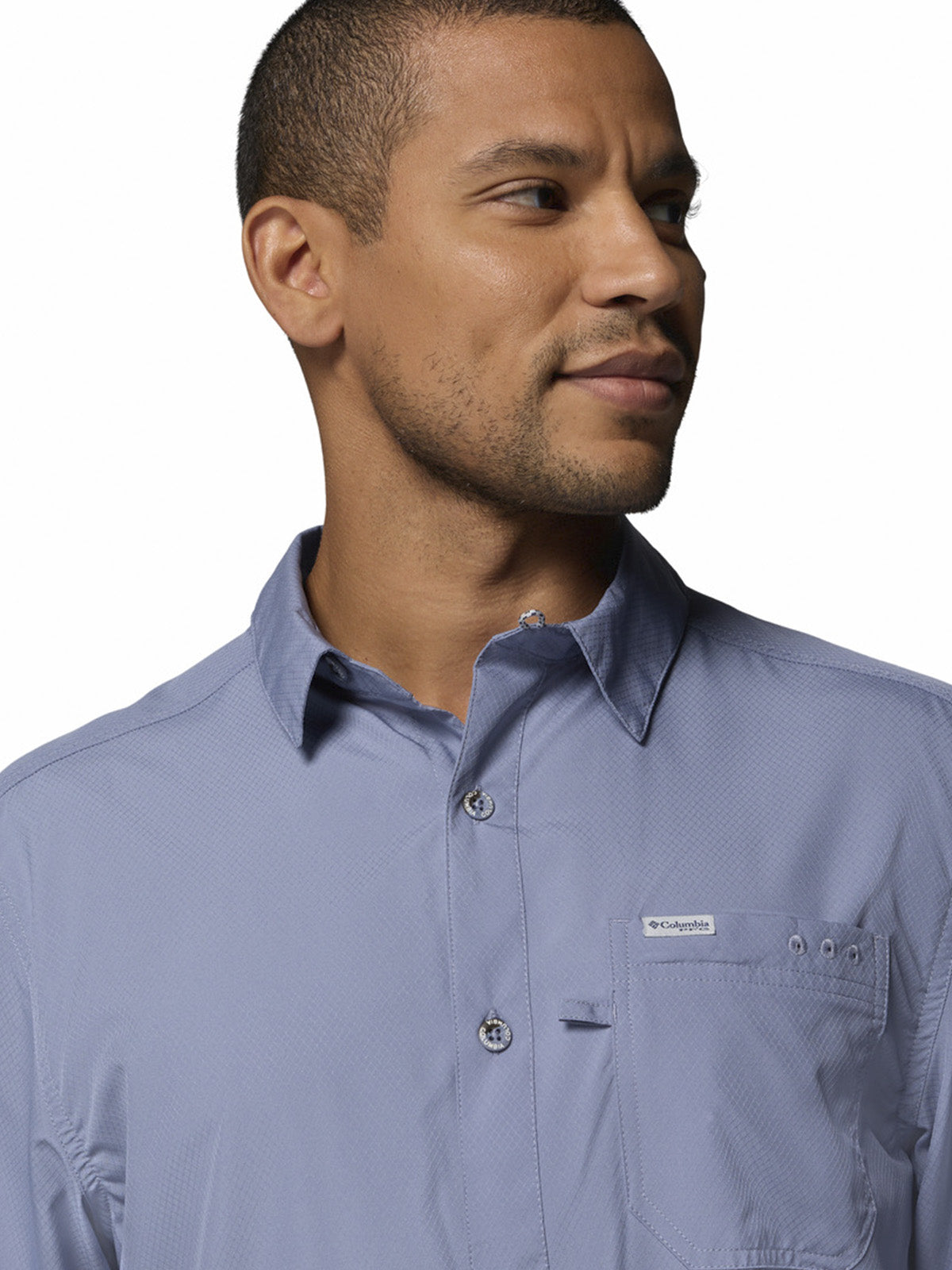 Camisa Manga Corta Hombre Slack Tide Camp Blanco Columbia