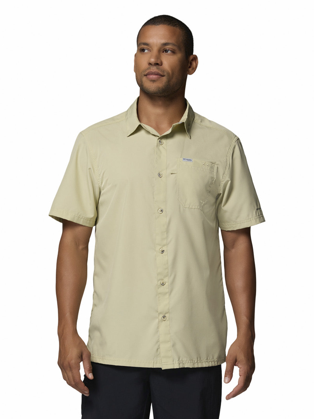 Camisa Manga Corta Hombre Slack Tide Camp Verde Columbia