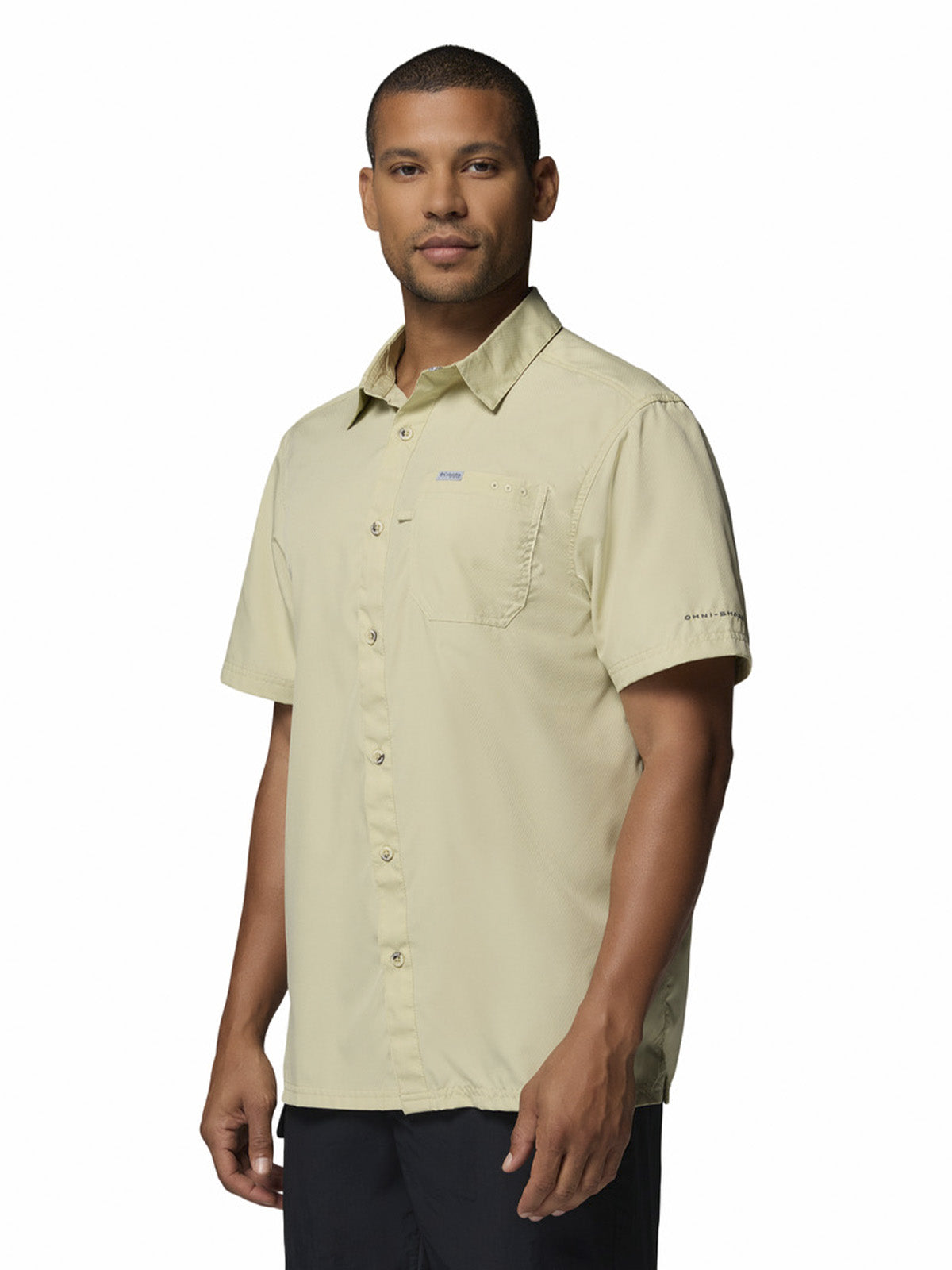 Camisa Manga Corta Hombre Slack Tide Camp Verde Columbia