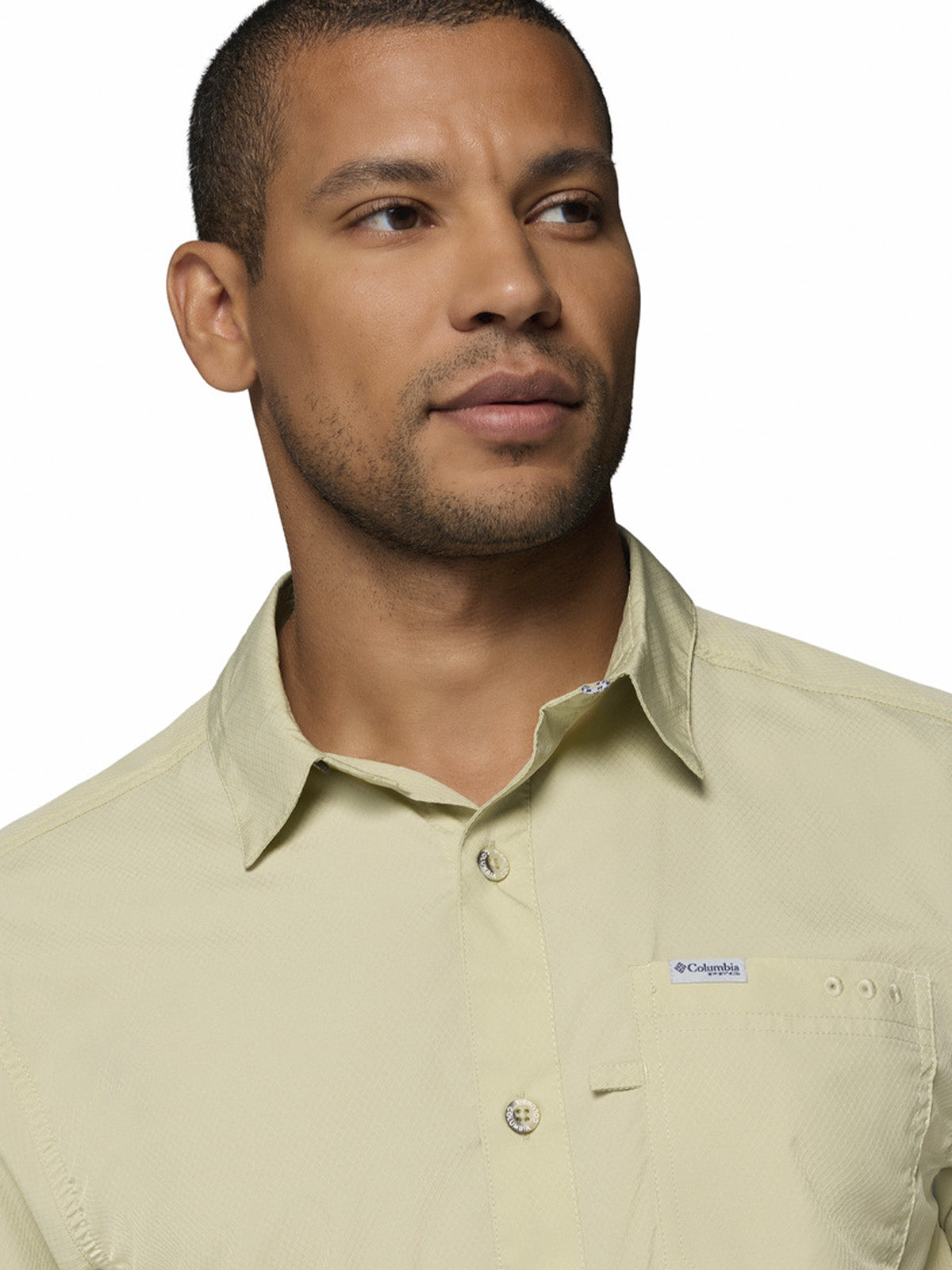 Camisa Manga Corta Hombre Slack Tide Camp Verde Columbia