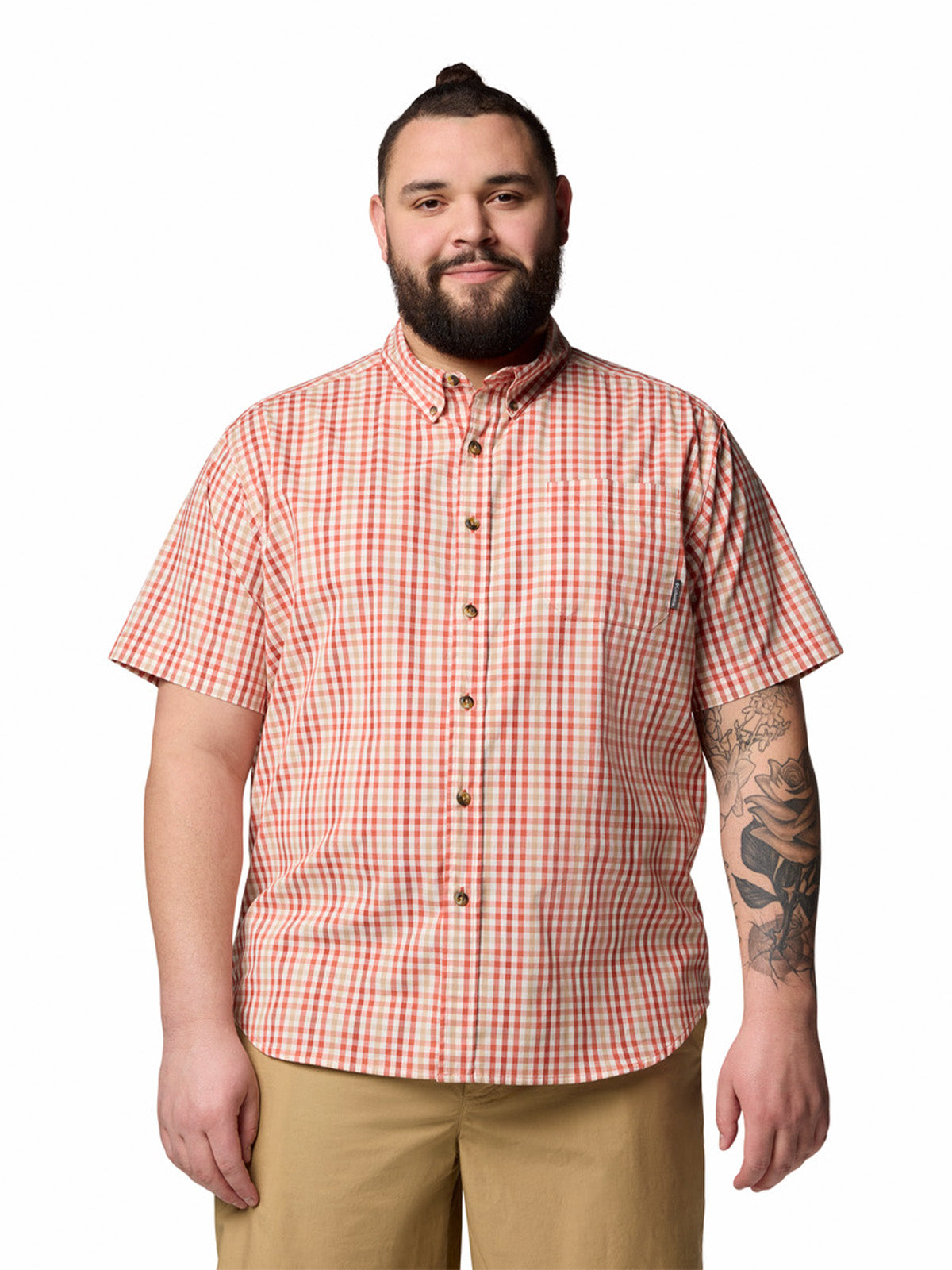 Camisa Manga Corta Hombre Rapid Rivers II Rojo Columbia