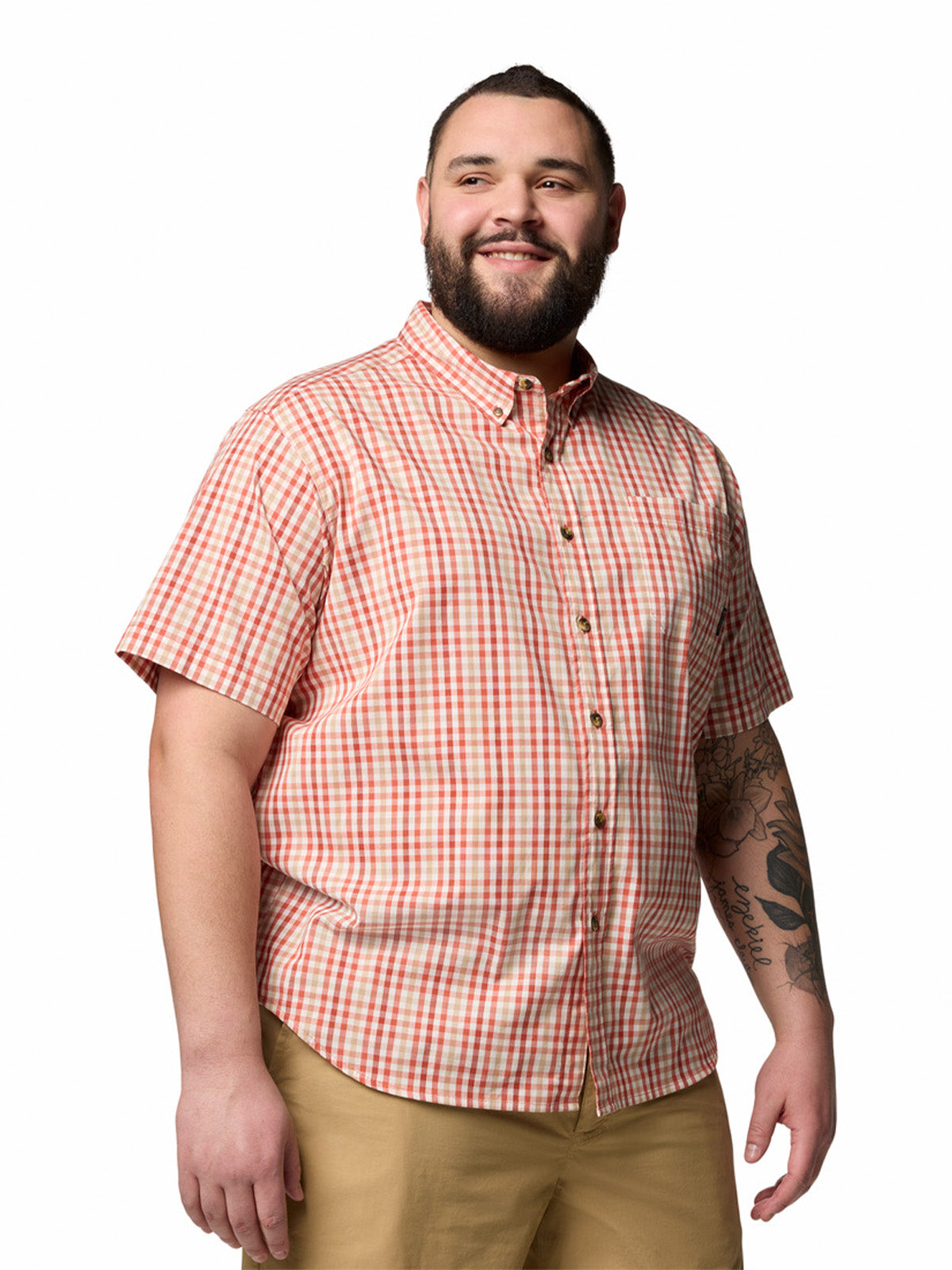 Camisa Manga Corta Hombre Rapid Rivers II Rojo Columbia