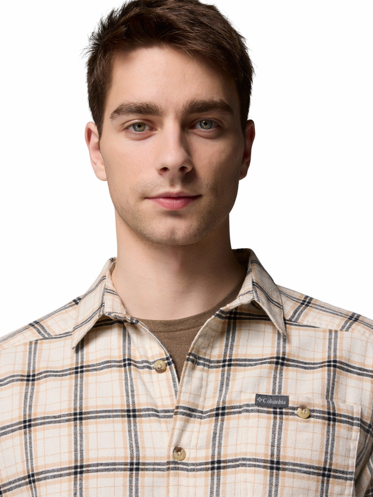 Camisa Manga Larga Hombre Cornell Woods Blanco Columbia