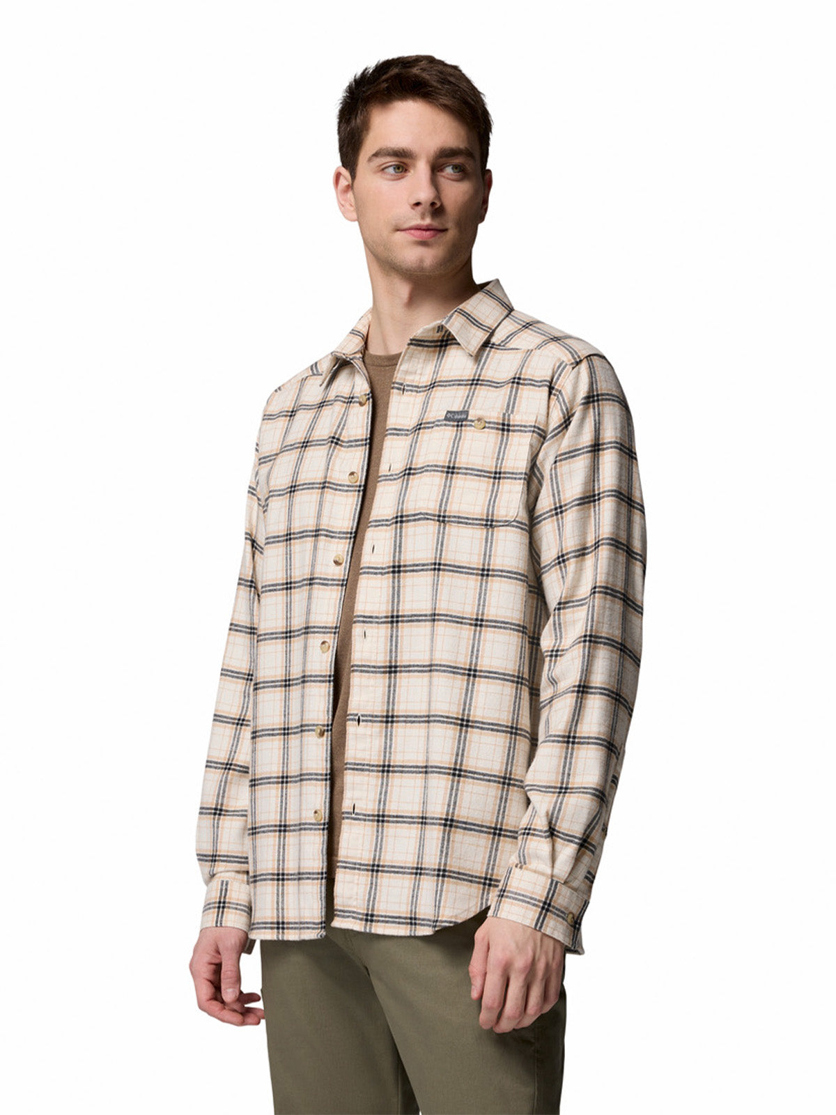 Camisa Manga Larga Hombre Cornell Woods Blanco Columbia
