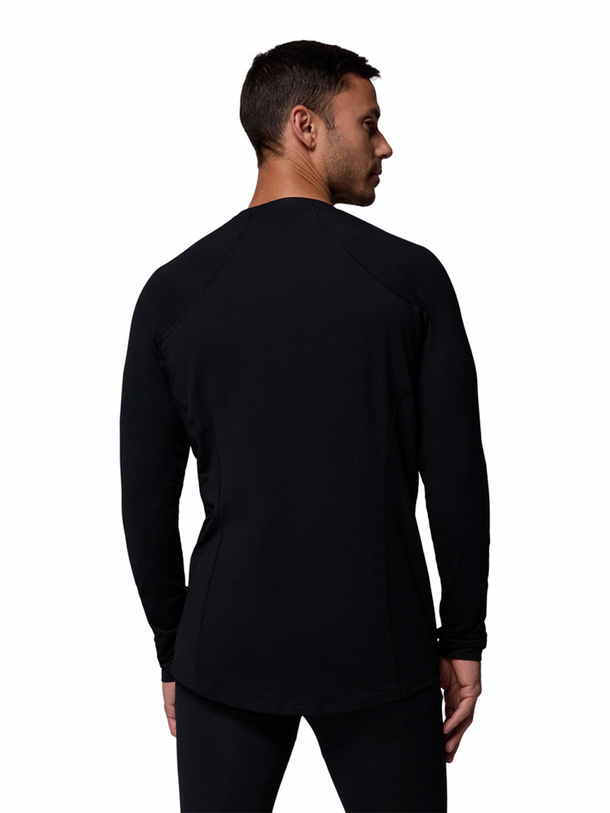 Primera Capa Polera Hombre Midweight Stretch Negro Columbia