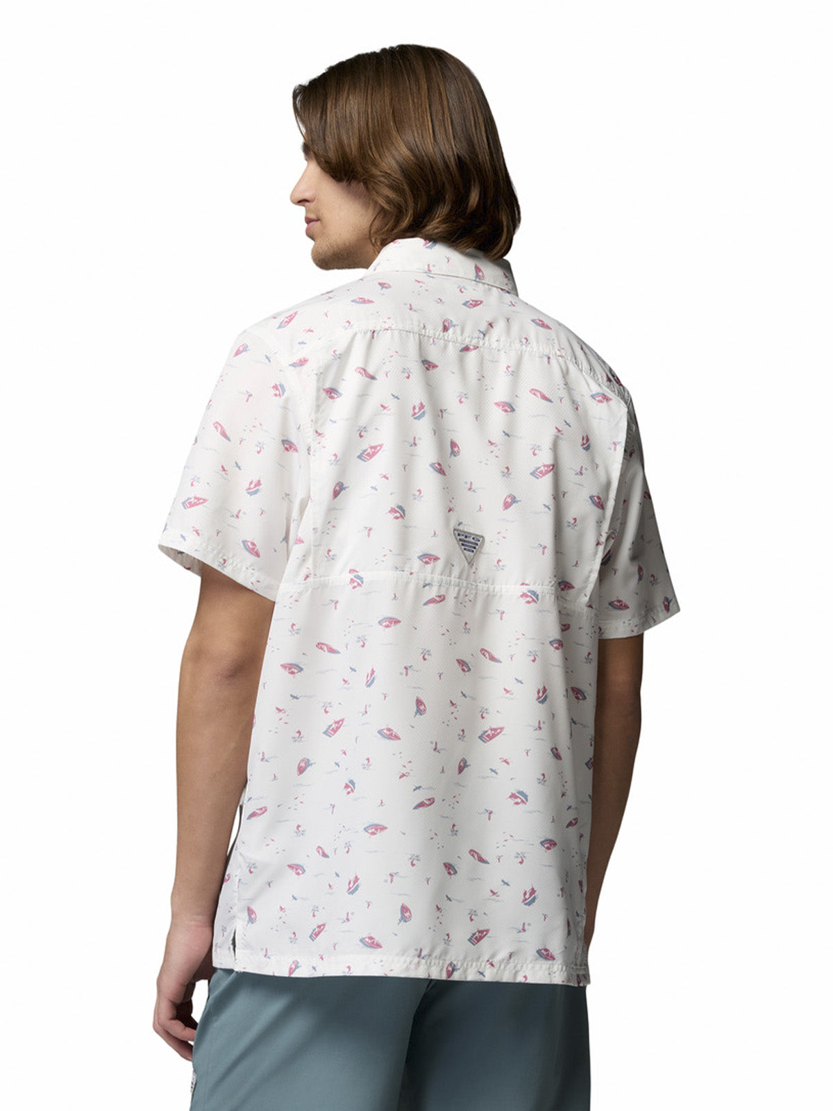 Camisa Manga Corta Hombre Super Slack Tide Cam Blanco Columbia