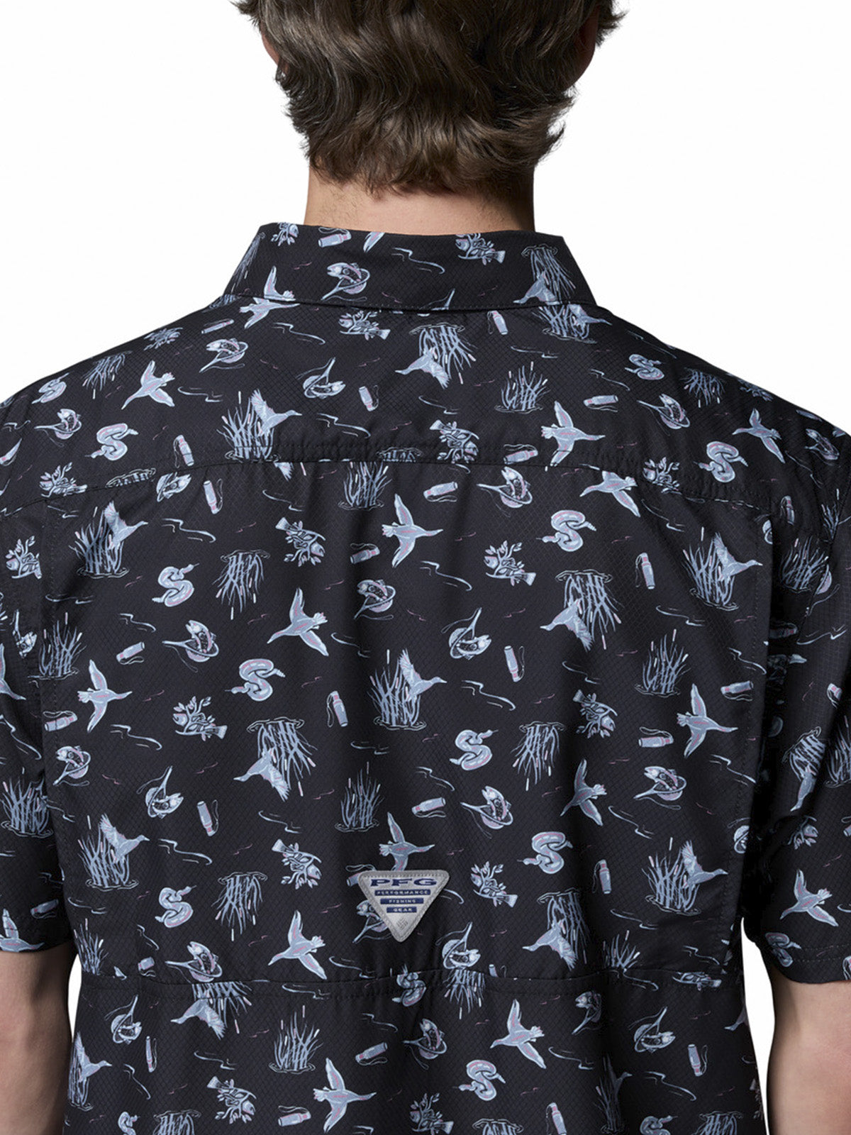 Camisa Manga Corta Hombre Super Slack Tide Cam Negro Columbia