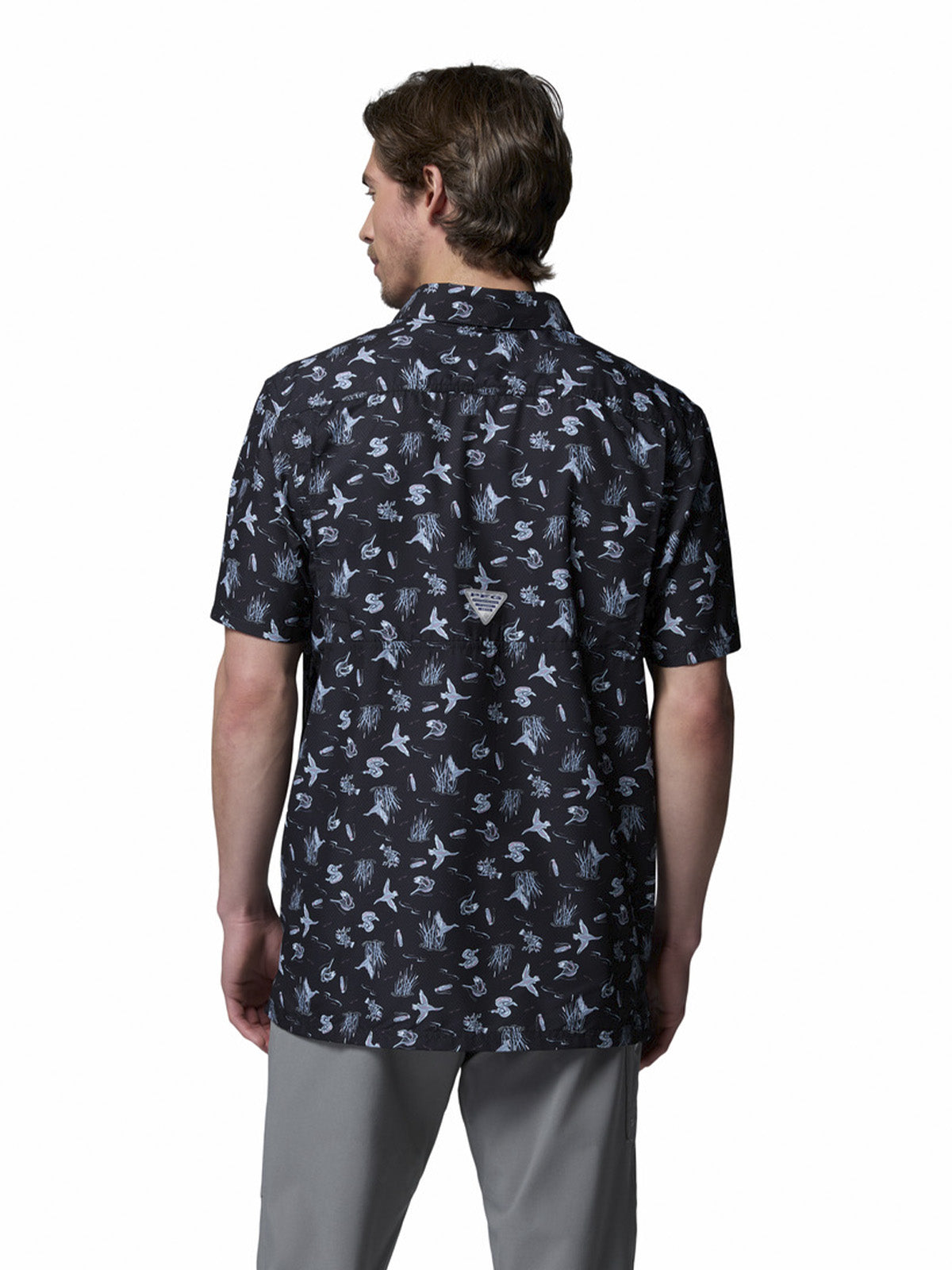 Camisa Manga Corta Hombre Super Slack Tide Cam Negro Columbia