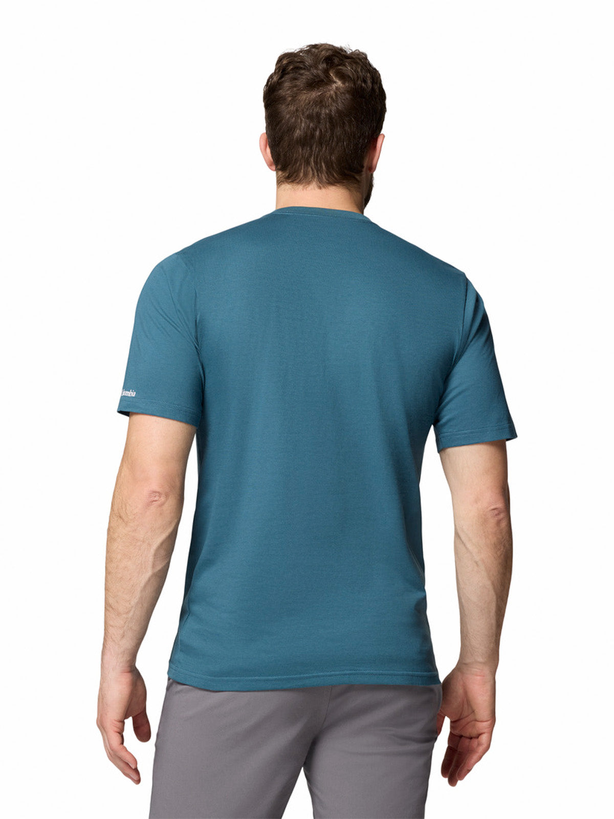 Polera Manga Corta Hombre Csc Basic Logo Azul Columbia