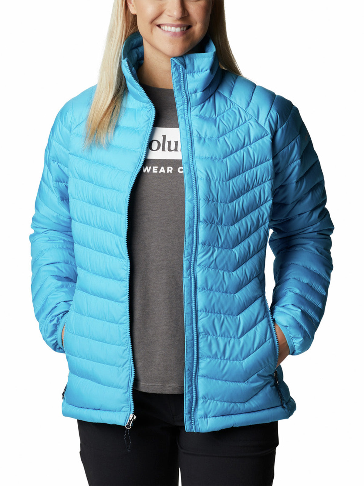 Parka Mujer Powder Lite Azul Columbia