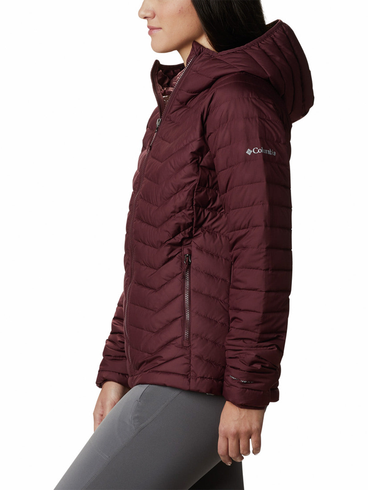 Parka Mujer Powder Lite Rojo Malbec Uso Diario Columbia