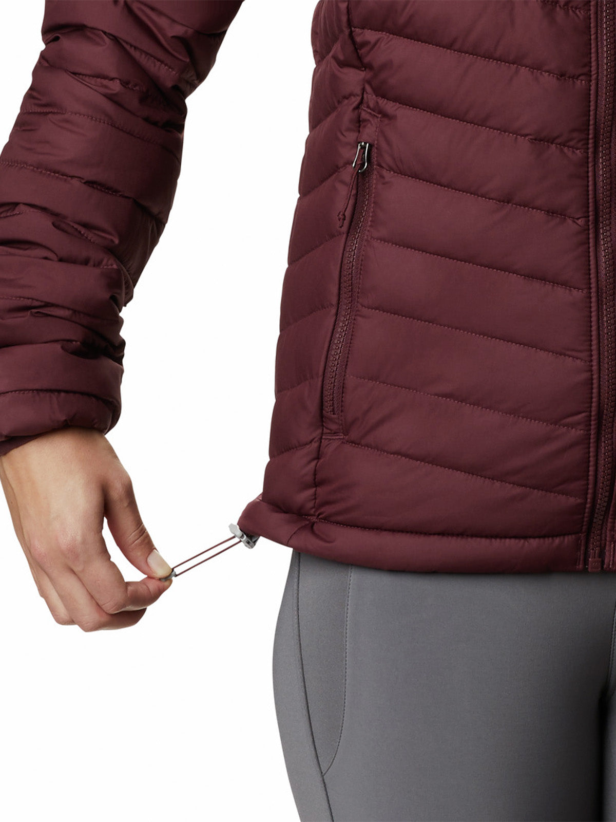 Parka Mujer Powder Lite Rojo Malbec Uso Diario Columbia