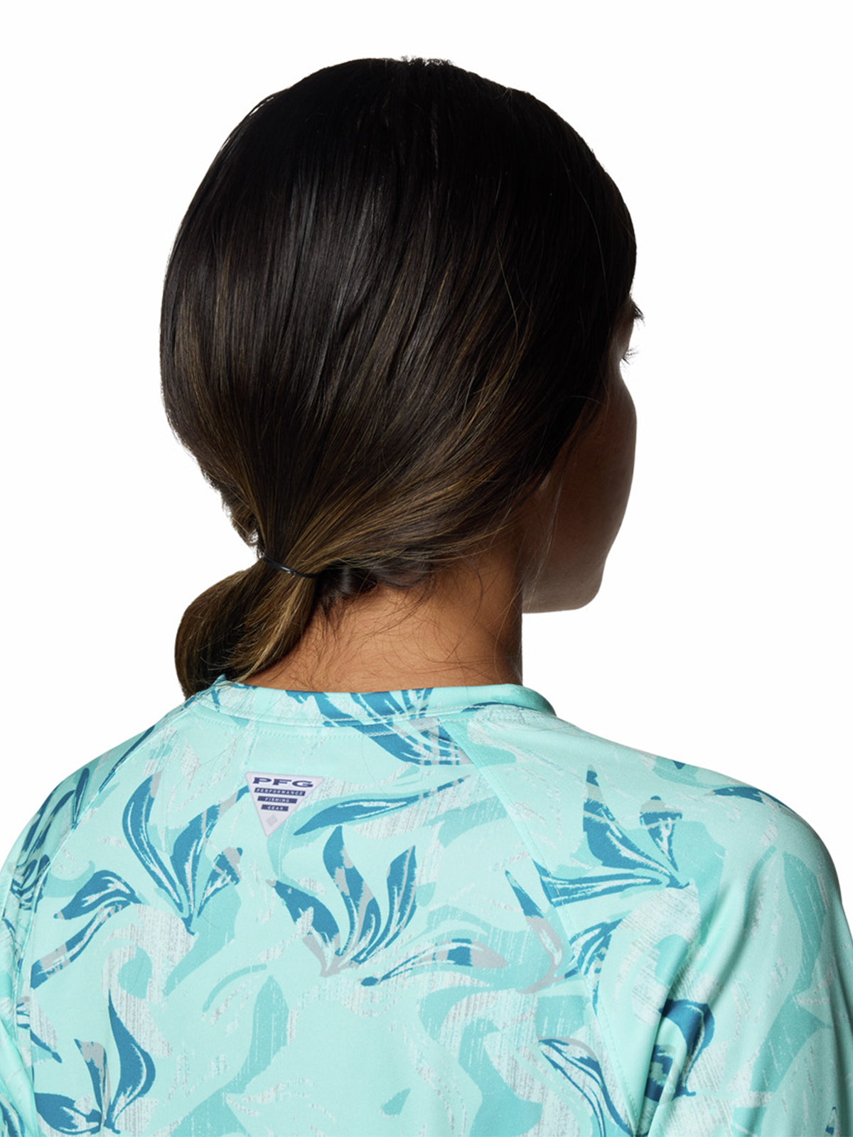 Polera Manga Larga Mujer Super Tidal Verde Columbia