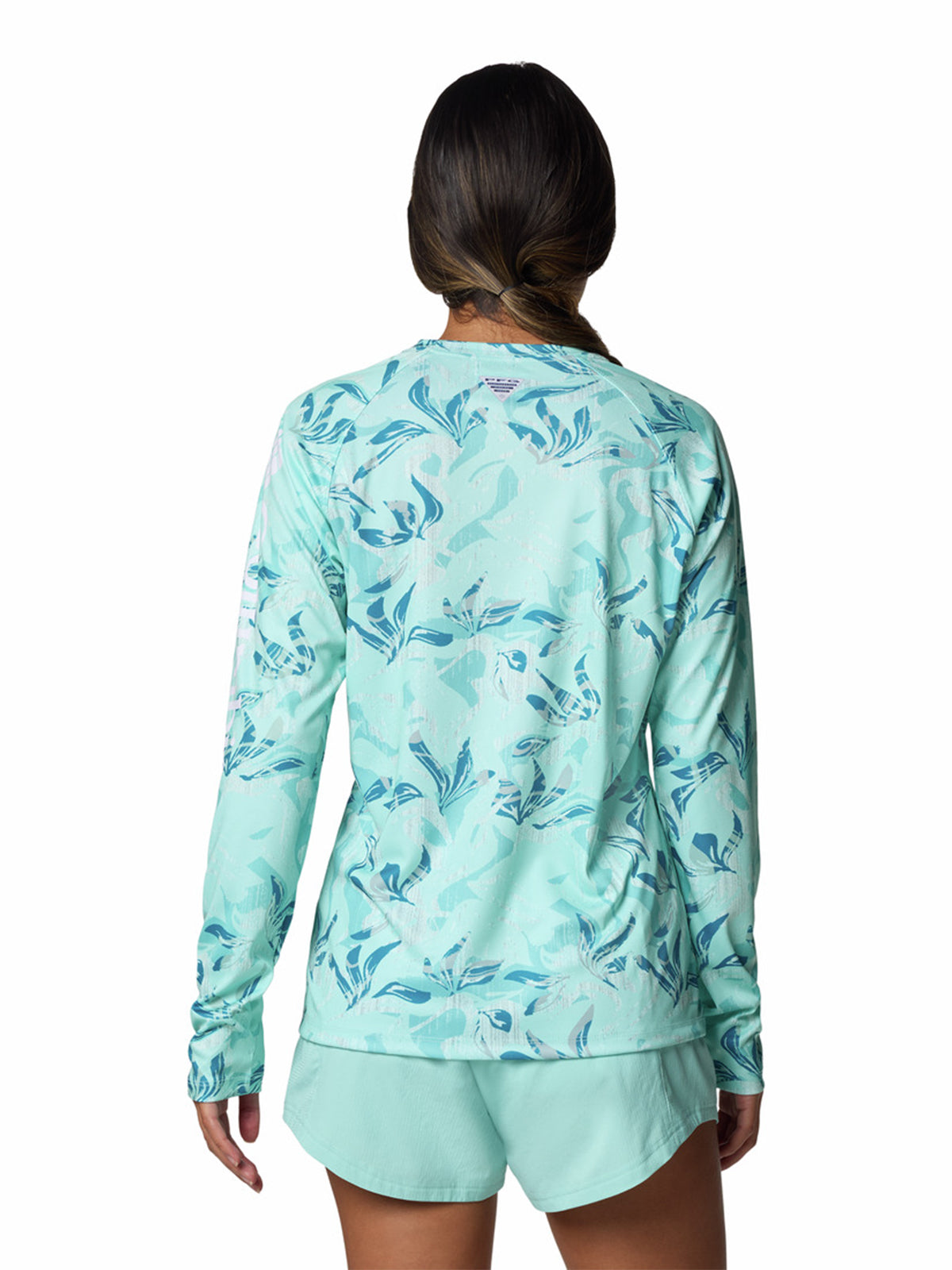 Polera Manga Larga Mujer Super Tidal Verde Columbia