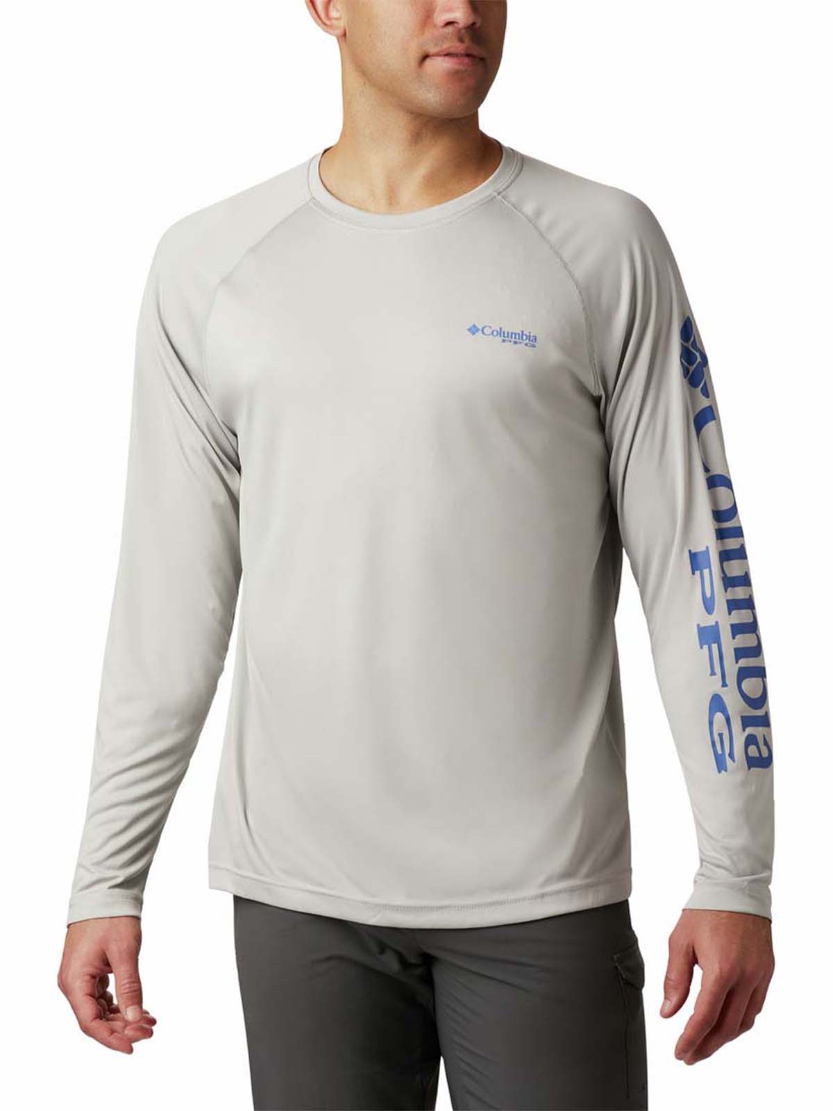 Polera Manga Larga Hombre Terminal Tackle Heat Gris Columbia