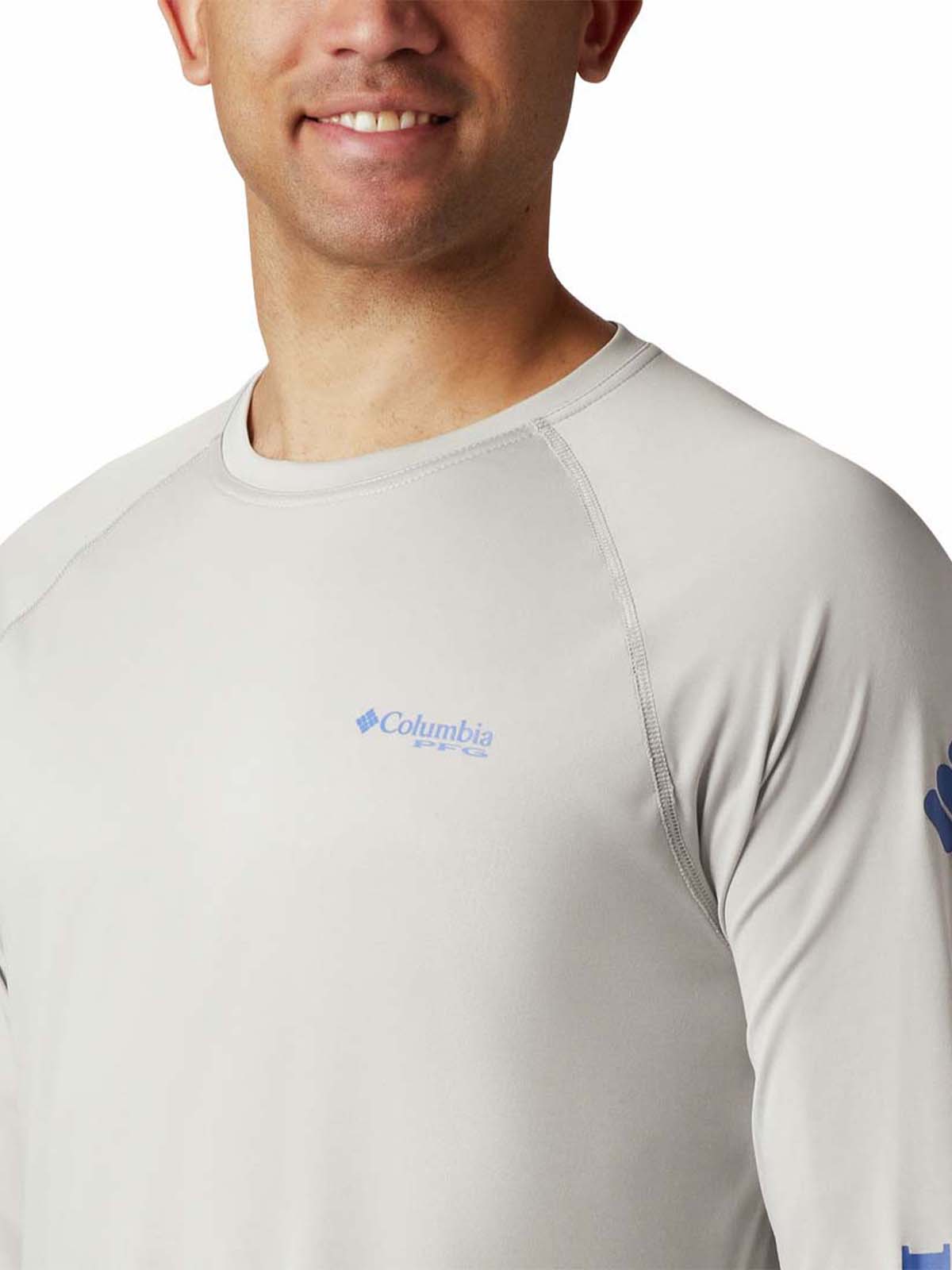 Polera Manga Larga Hombre Terminal Tackle Heat Gris Columbia