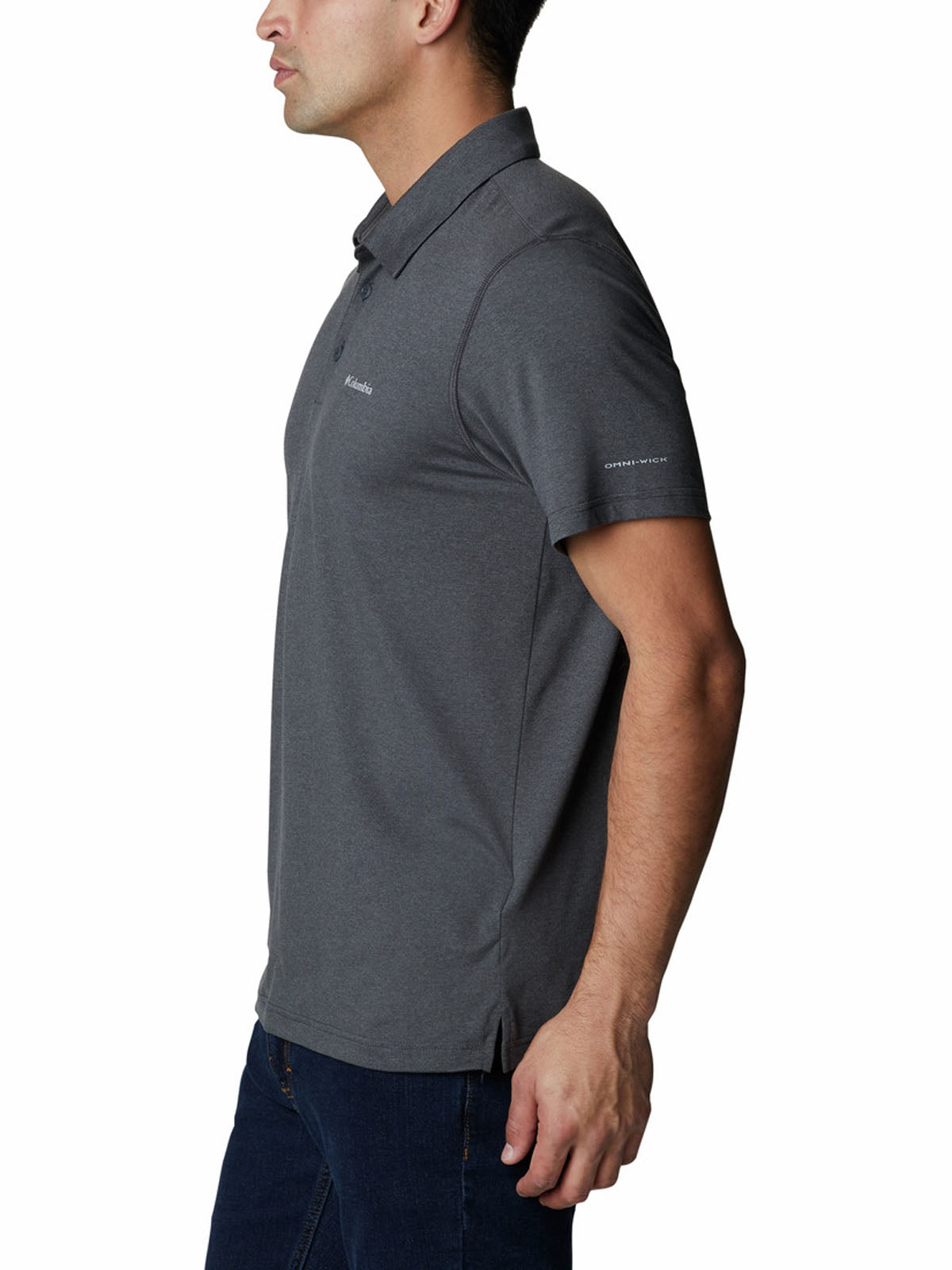 Polera Manga Corta Hombre Tech Trail Gris Columbia