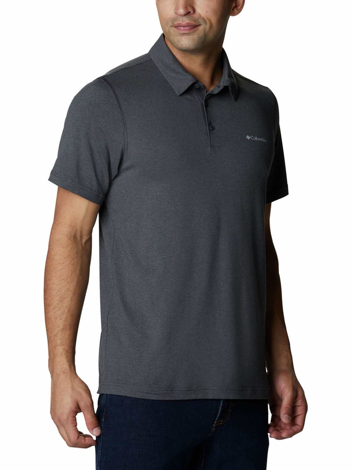 Polera Manga Corta Hombre Tech Trail Gris Columbia