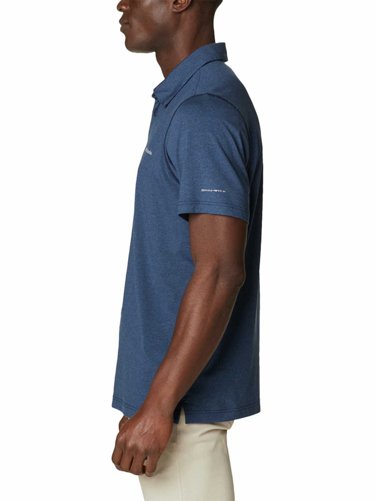 Polera Manga Corta Hombre Tech Trail Azul Columbia
