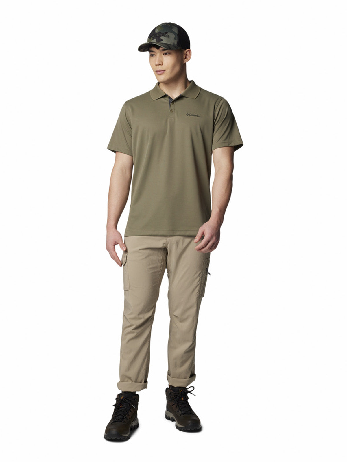 Polera Manga Corta Hombre Utilizer Polo Verde Columbia