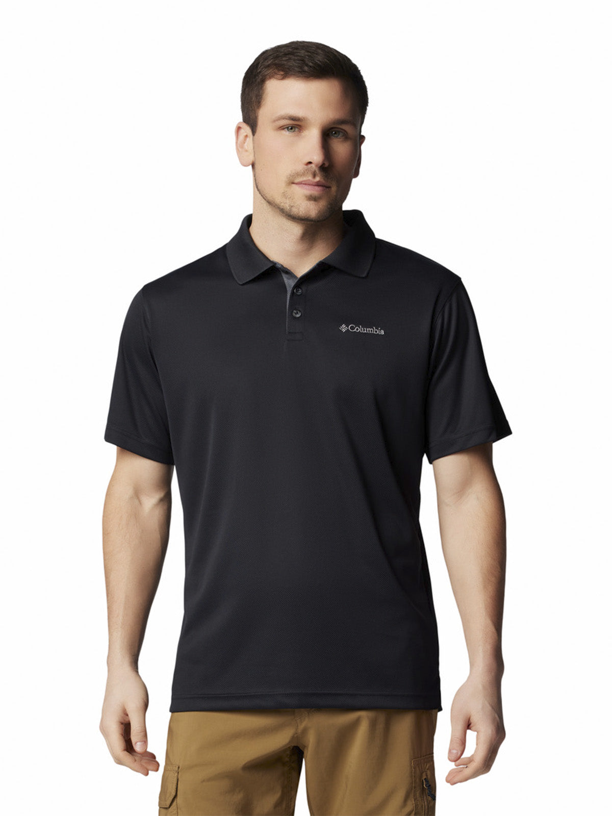 Polera Manga Corta Hombre Utilizer Polo Negro Columbia