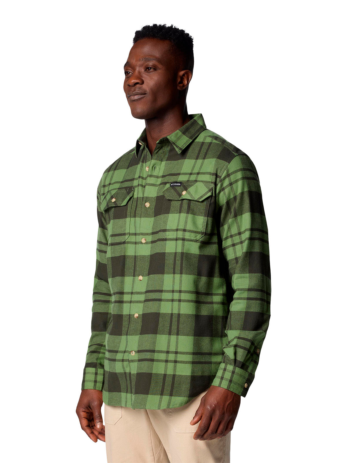 Camisa Manga Larga Hombre Flare Gun Stretch Verde Columbia