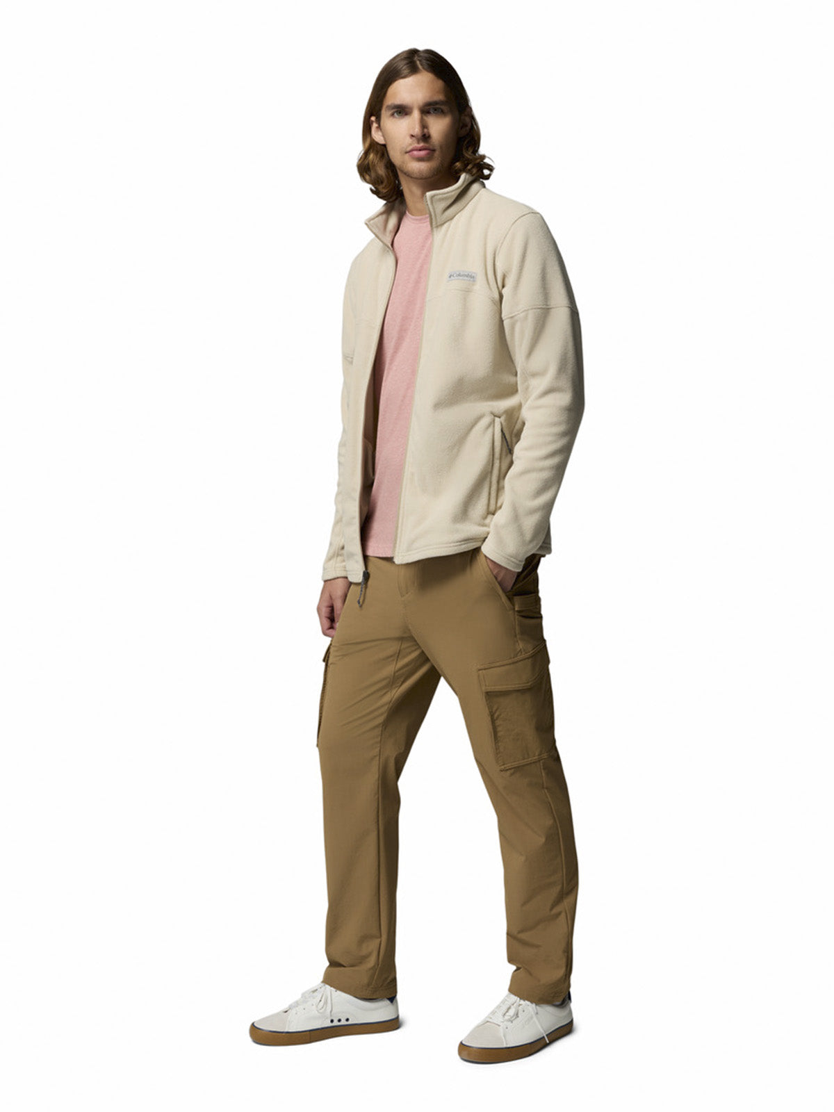 Polar Hombre Basin Trail Full Zip Beige Ancient Fossil Outdoor Columbia