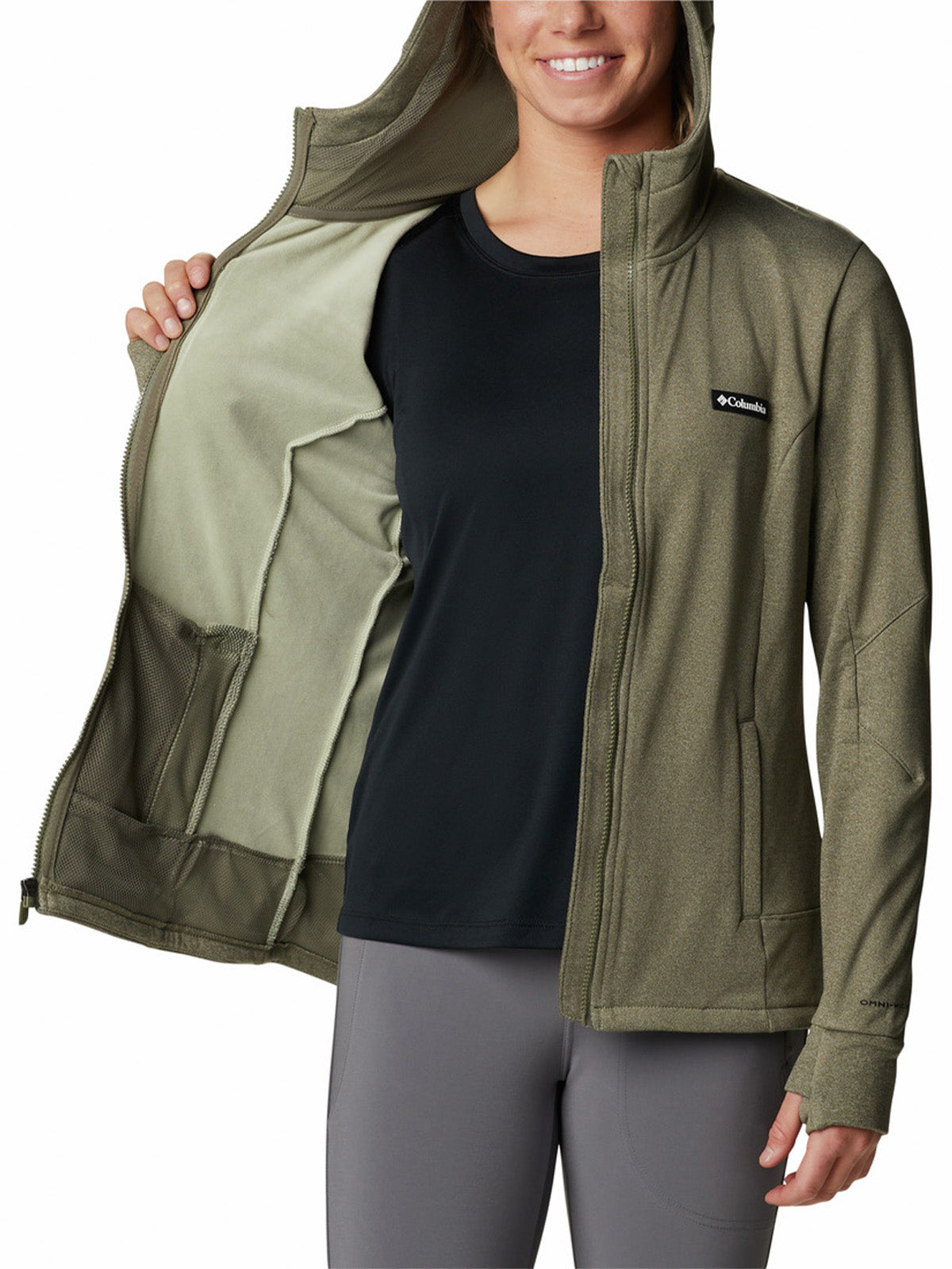 Polerón Mujer Windgates Full Zip Verde Columbia