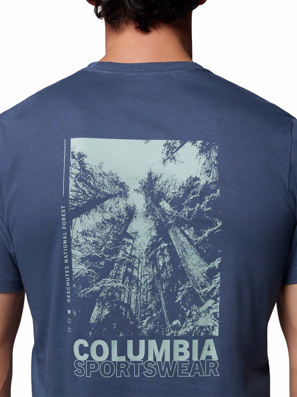 Polera Manga Corta Hombre Rapid Ridge Back Azul Columbia