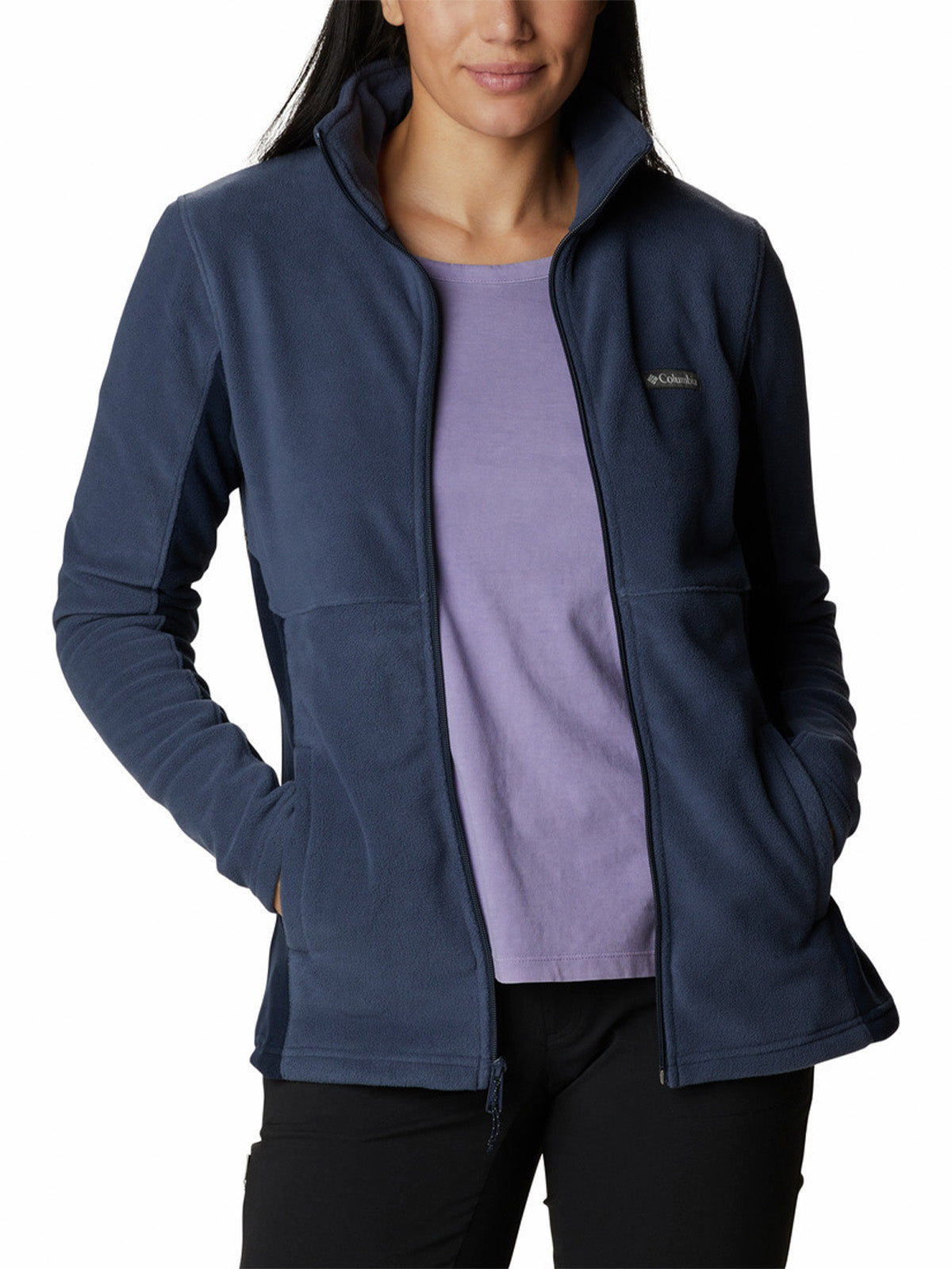 Polerón Mujer Basin Trail Full Zip Azul Columbia